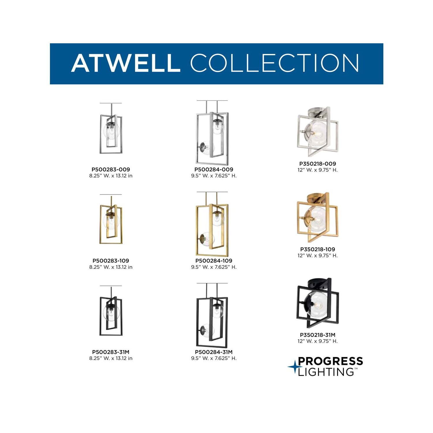 Atwell Collection 10" One-Light Mid-Century Modern Brushed Bronze Clear Glass Semi-Flush Mount Light - Image 8