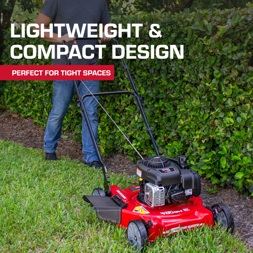 Hyper Tough 20" 125cc Gas Powered Walk-Behind Push Lawn Mower with Briggs & Stratton Engine, Red - Image 3