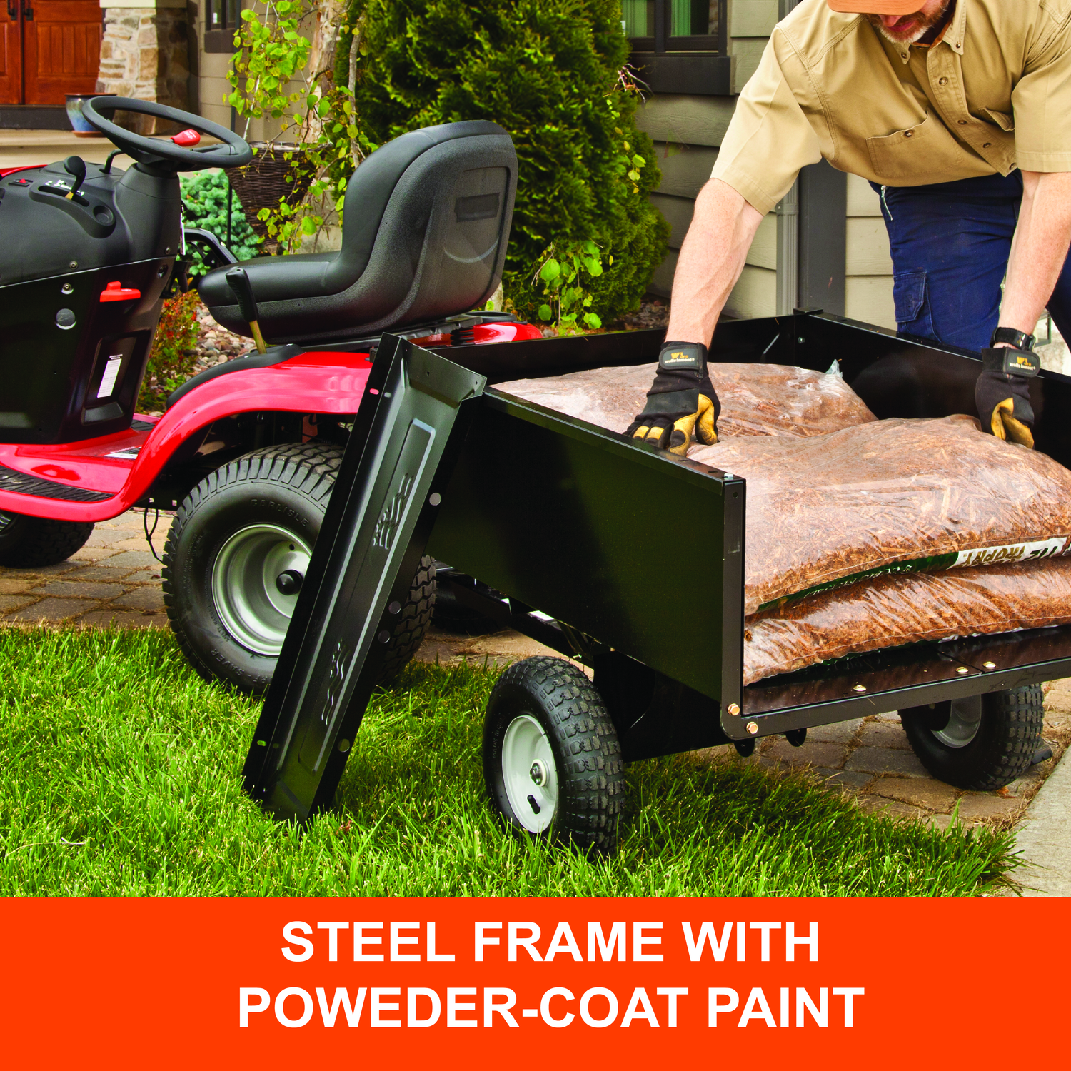 Agri-Fab Inc. 350 lb Steel Tow Behind Lawn and Garden Cart Model # 45-0303 - Image 7