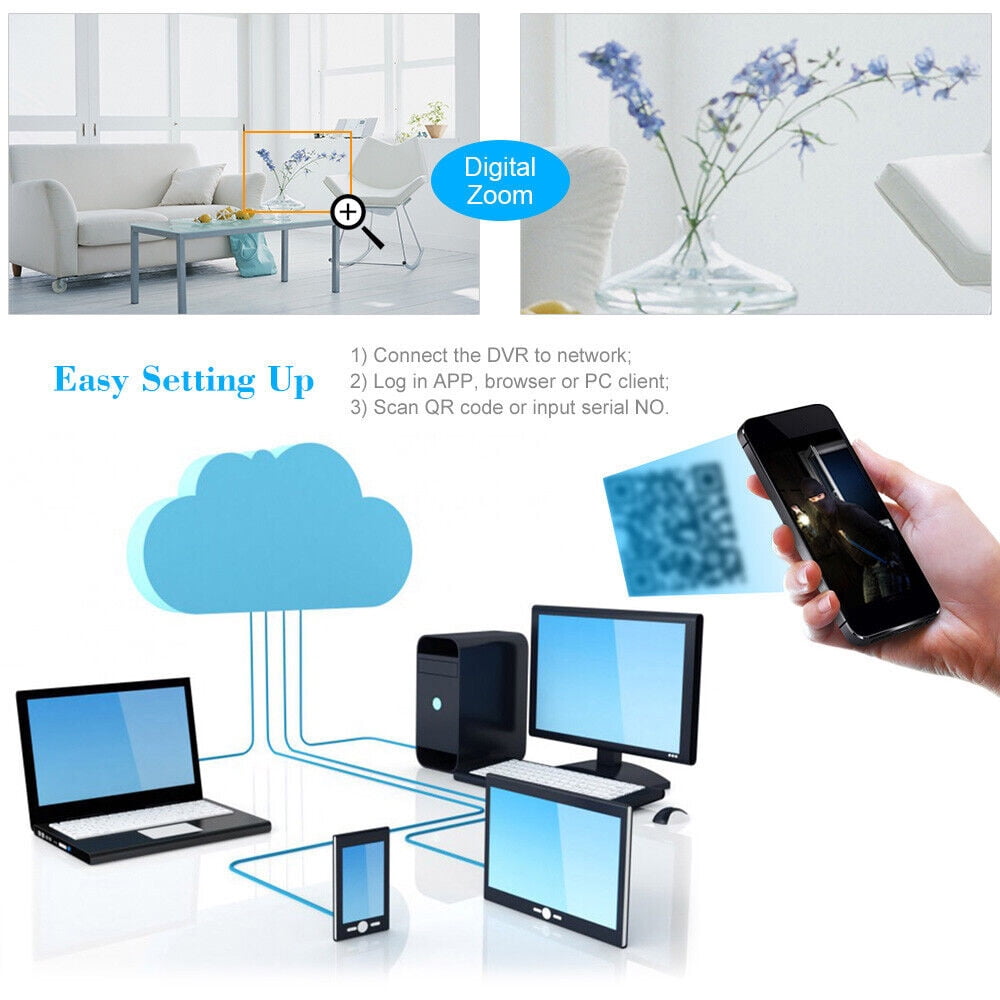 Anself DVR Video Recorder System 8CH 1080P Full HD, Remote Phone Control for Home Office Security - Image 5