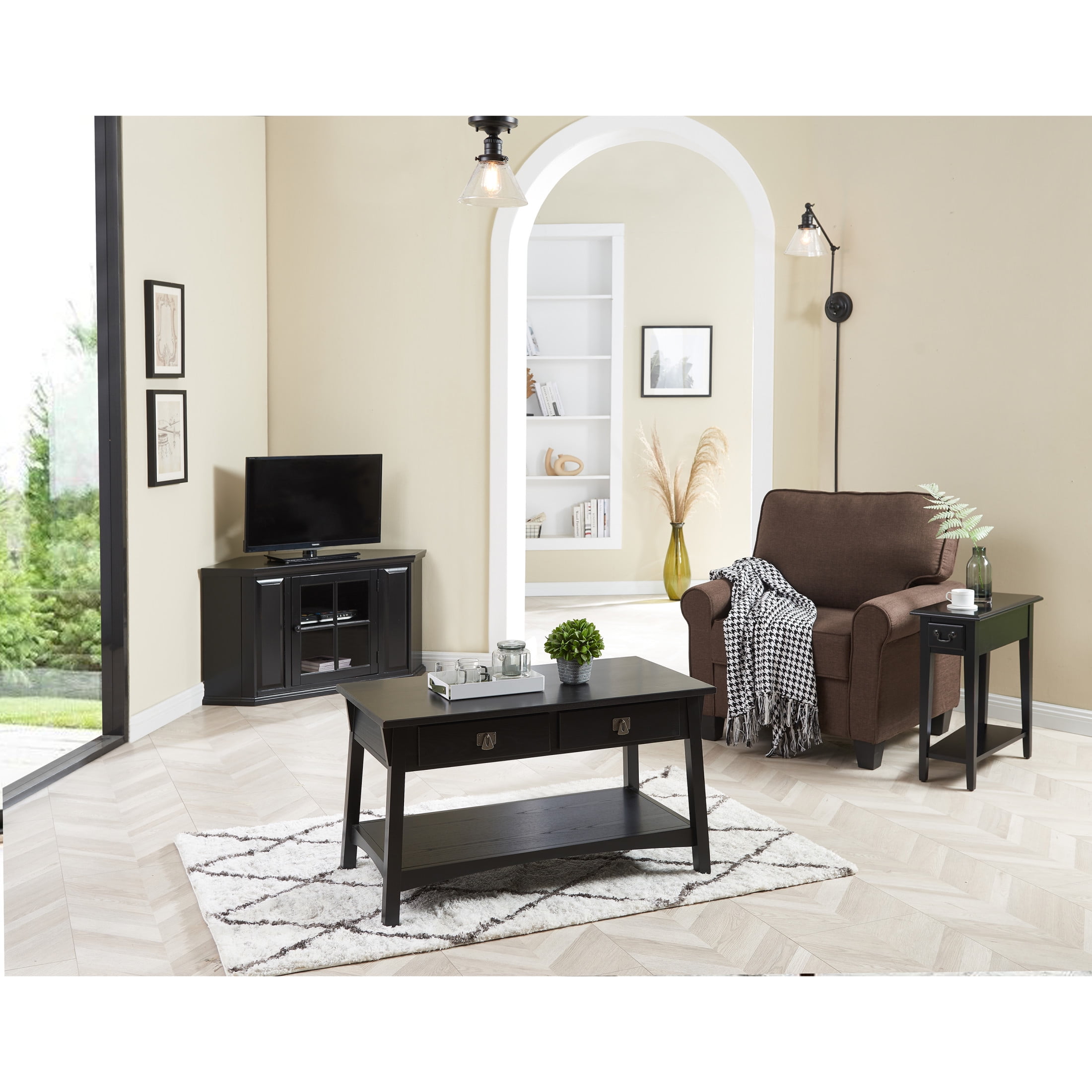 Augustin Black 3-Point Adjustable Arm Wall Sconce With Seeded Glass Shade - Image 9