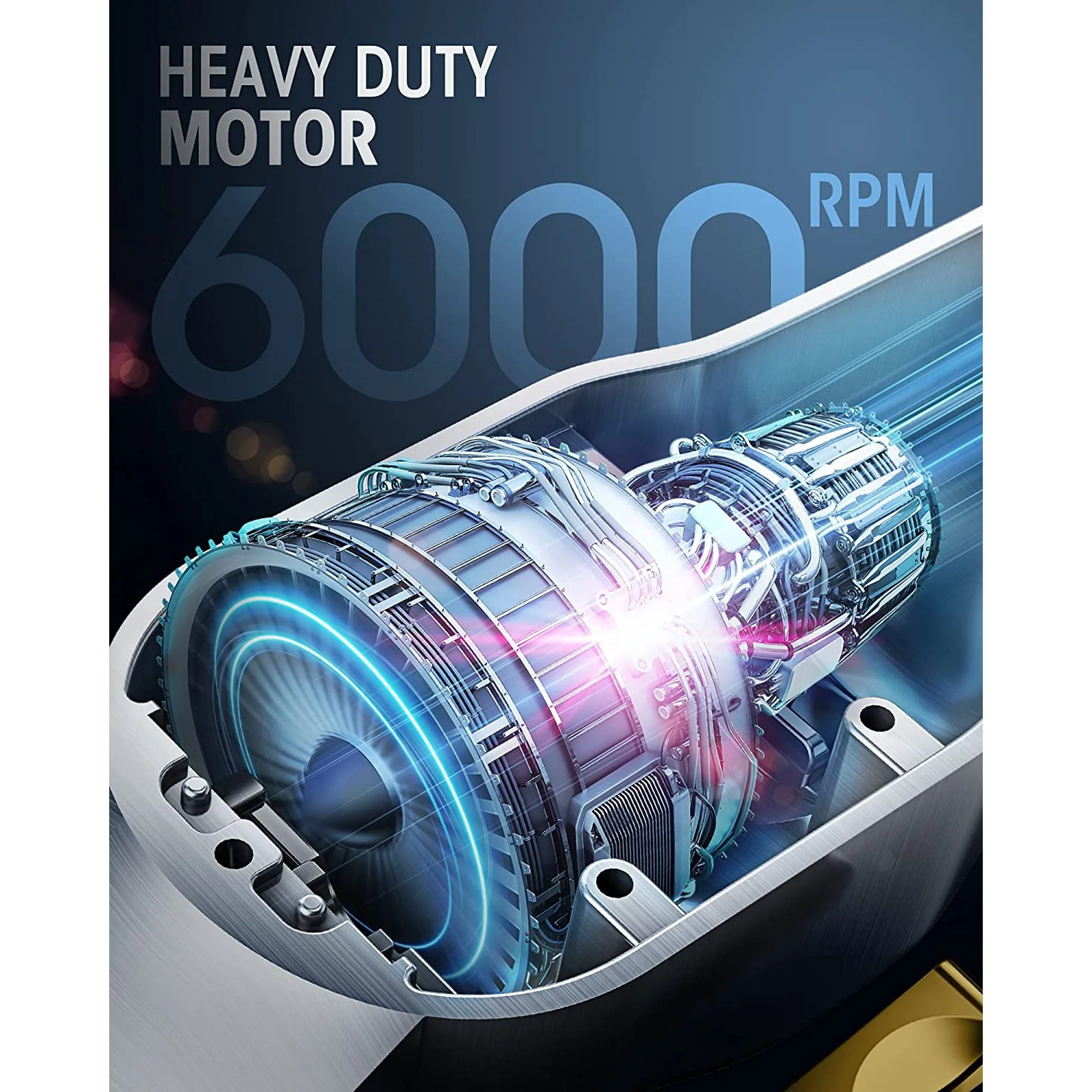 2 in 1 Beard Trimmer for Men, Heavy Duty Hair Clippers for Men with Stainless Steel Design & Powerful Motor, 2500mAh Battery - Gold - Image 3