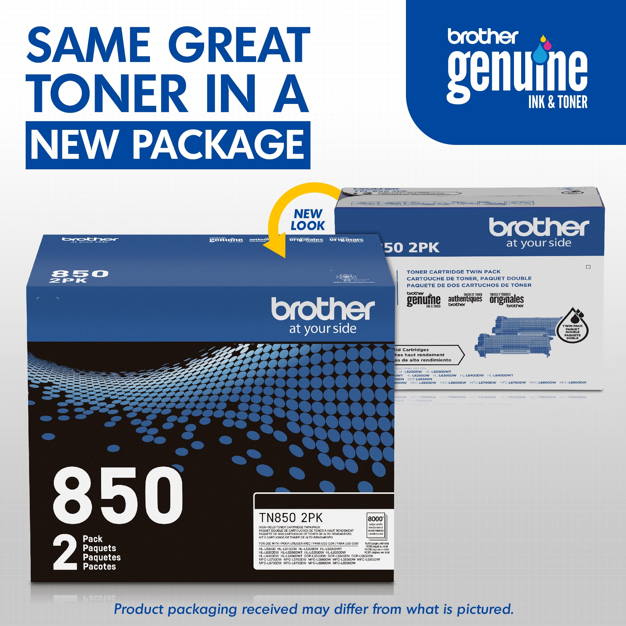 Brother Genuine High-Yield Black Toner Cartridge Twin Pack TN850 2PK - Image 7