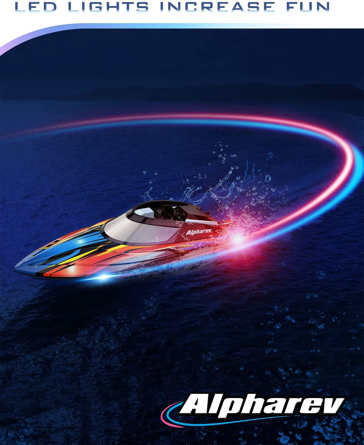 YCFUN 20+ MPH RC Boat with Case, Fast Remote Control Boat for Adults Kids for Pools and Lakes - Image 5