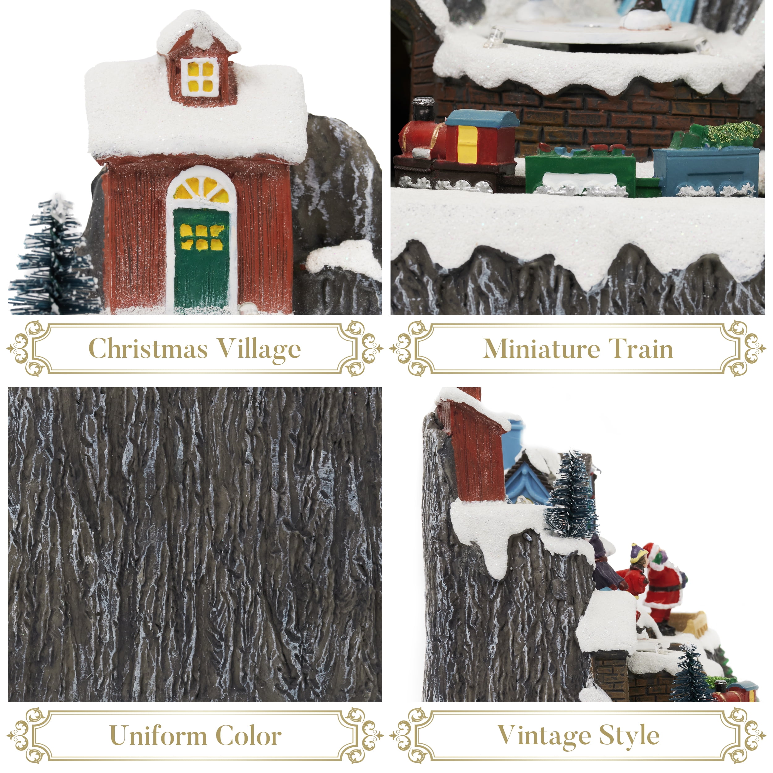 Valery Madelyn 6.6 “ Musical Christmas Village, Multi-color Lighted Dynamic Christmas Figurine House for Home Party Decor - Image 8