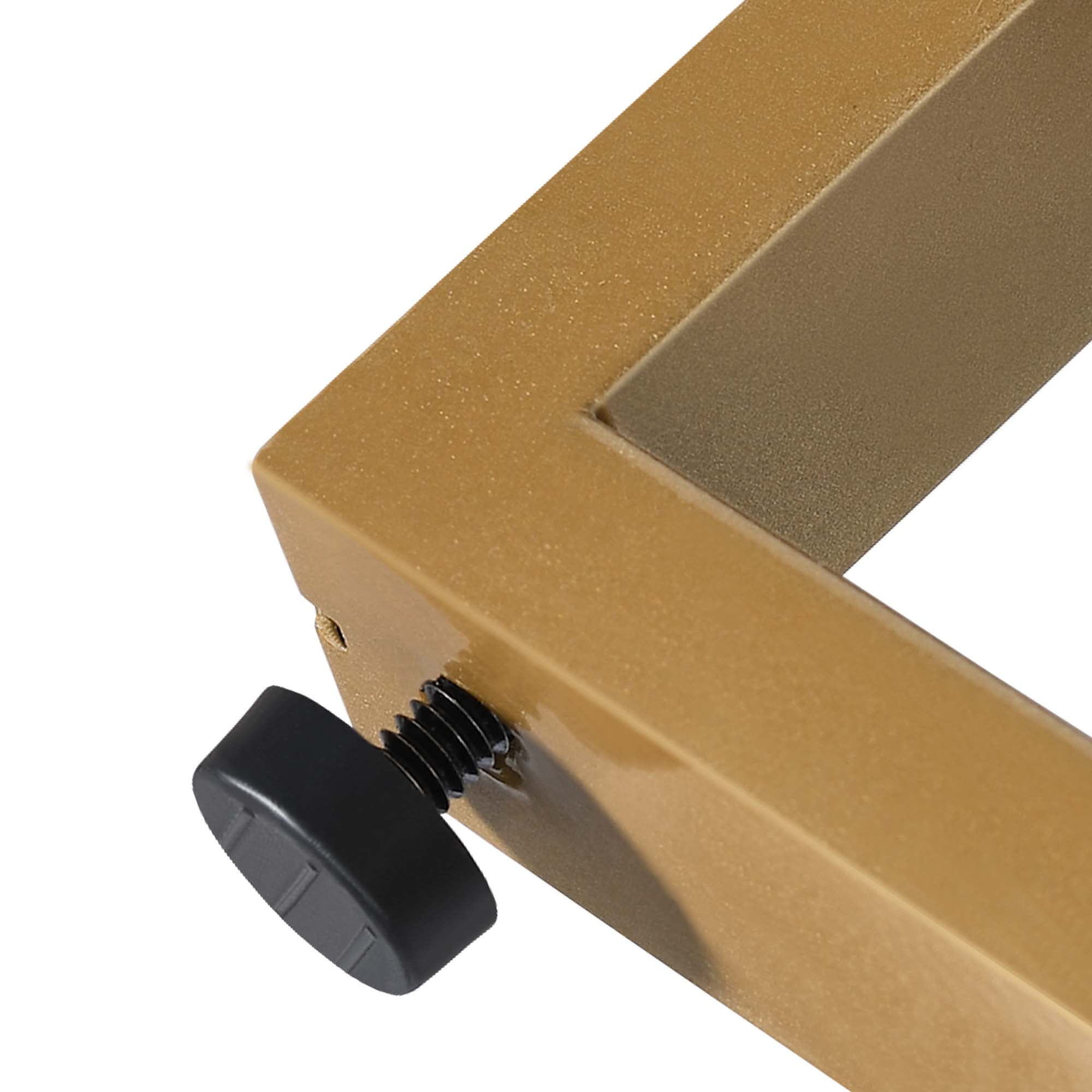 Dextrus 2 Drawer File Cabinet with Metal Legs , Wood Lateral Filing Cabinet Printer Stand Fits A4 Letter Legal Size Files for Home Office, White & Gold - Image 4