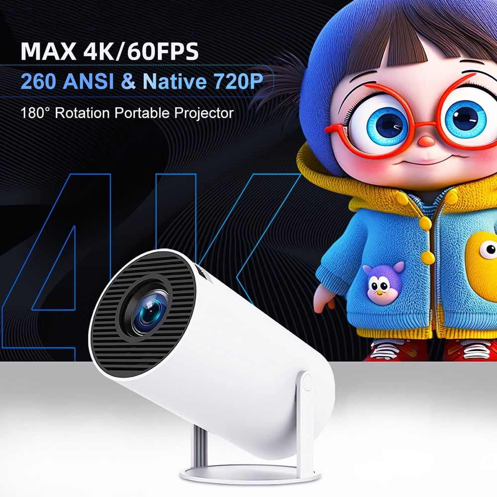 Yinzam HY300 Projector, MAX 4K with Android 12 2GB RAM 16GB ROM WiFi6 Bluetooth 5.2 Mini Video Projectors - Image 9