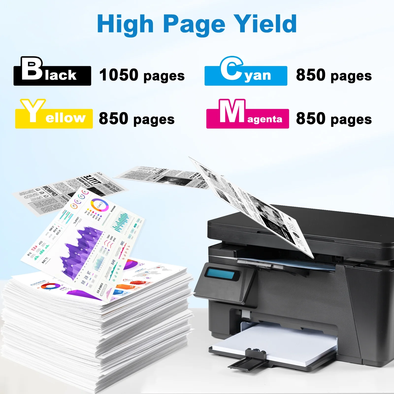 215A Toner Cartridges With Chip Compatible for HP 215A W2310A Color Pro MFP M182nw Laserjet MFP M183fw M182 M183 M155 Printers Ink, Pack of 4 - Image 5