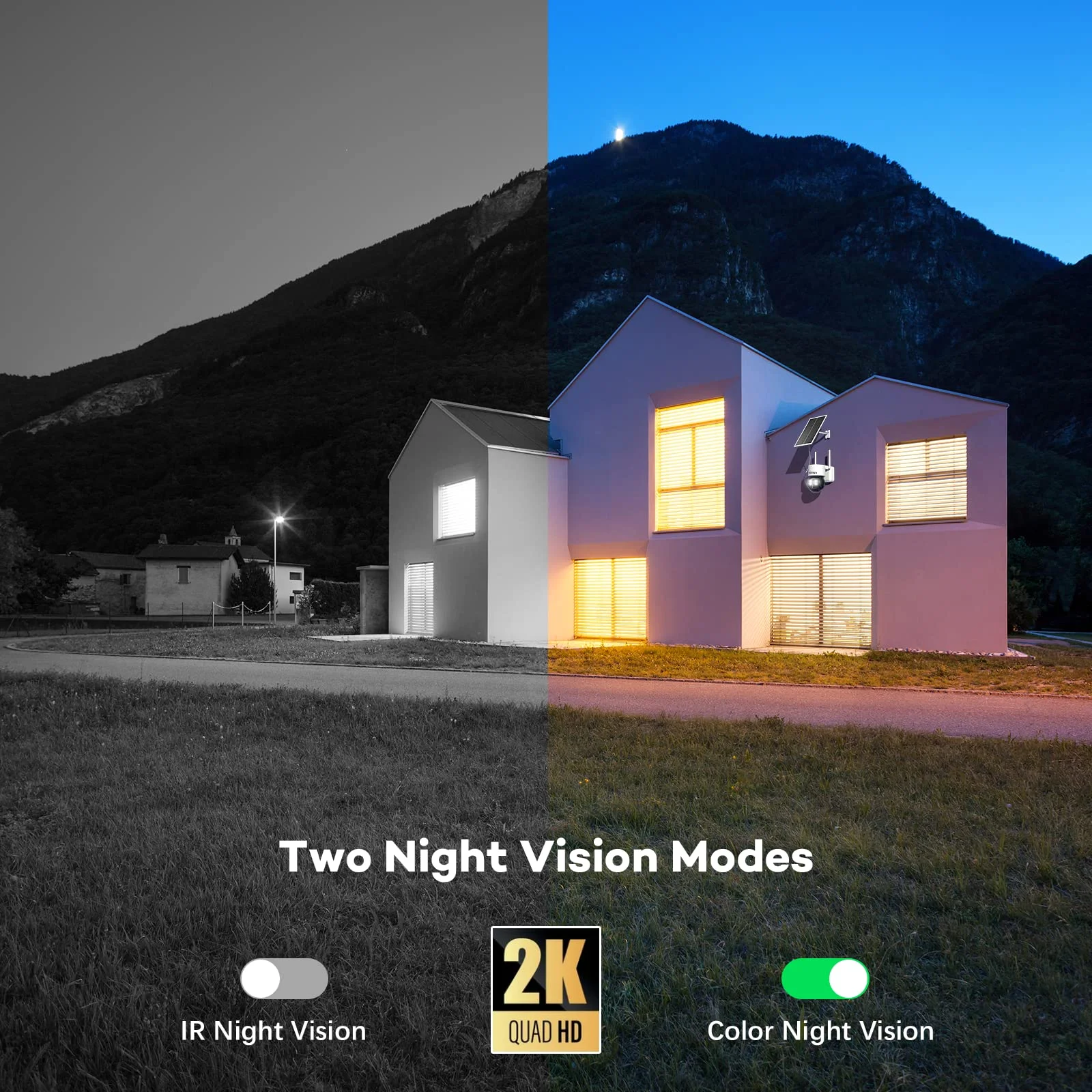 Xega XG-03-US4G Outdoor 2K HD 2-Channel 4 MP Surveillance Camera with 2x 6W Solar Panel, Other, 2-Pack - Image 7