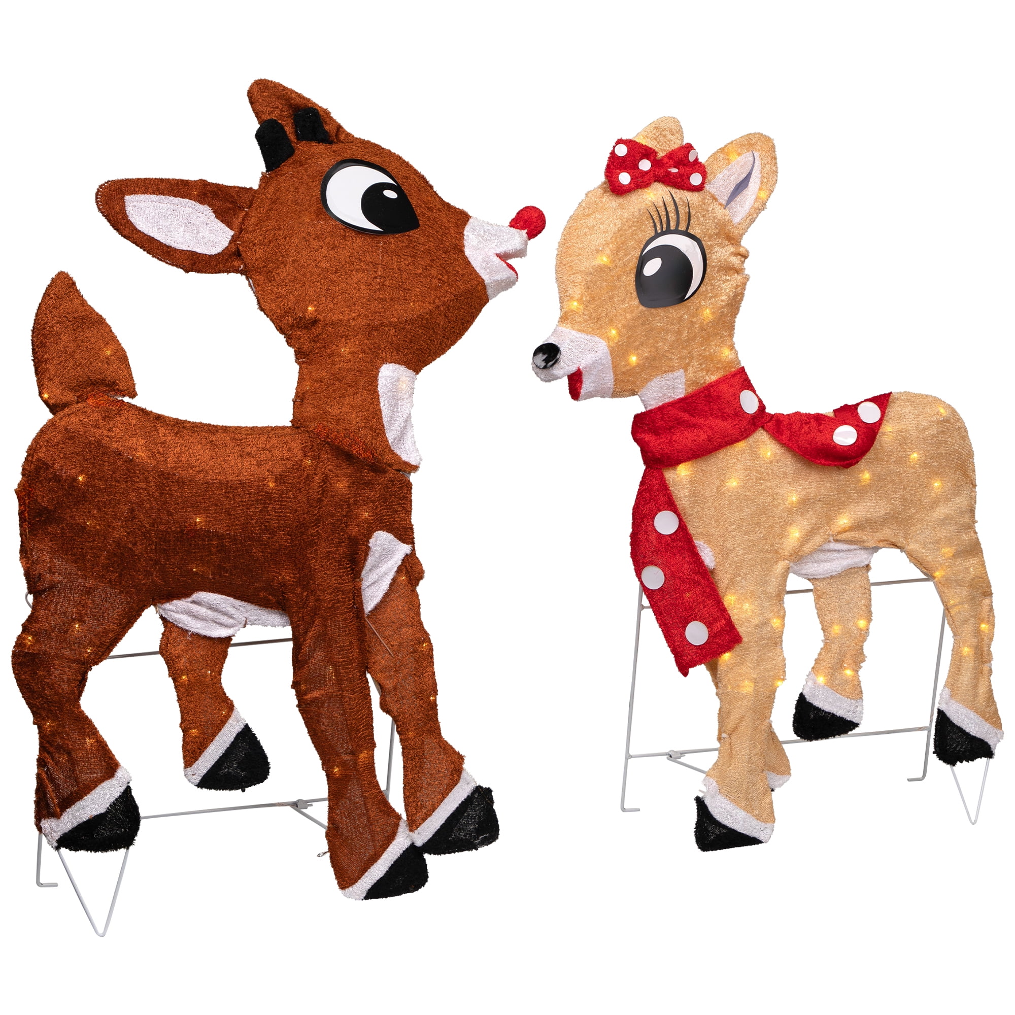 Northlight Lighted Rudolph and Clarice Outdoor Christmas Decorations - 32" - Image 10