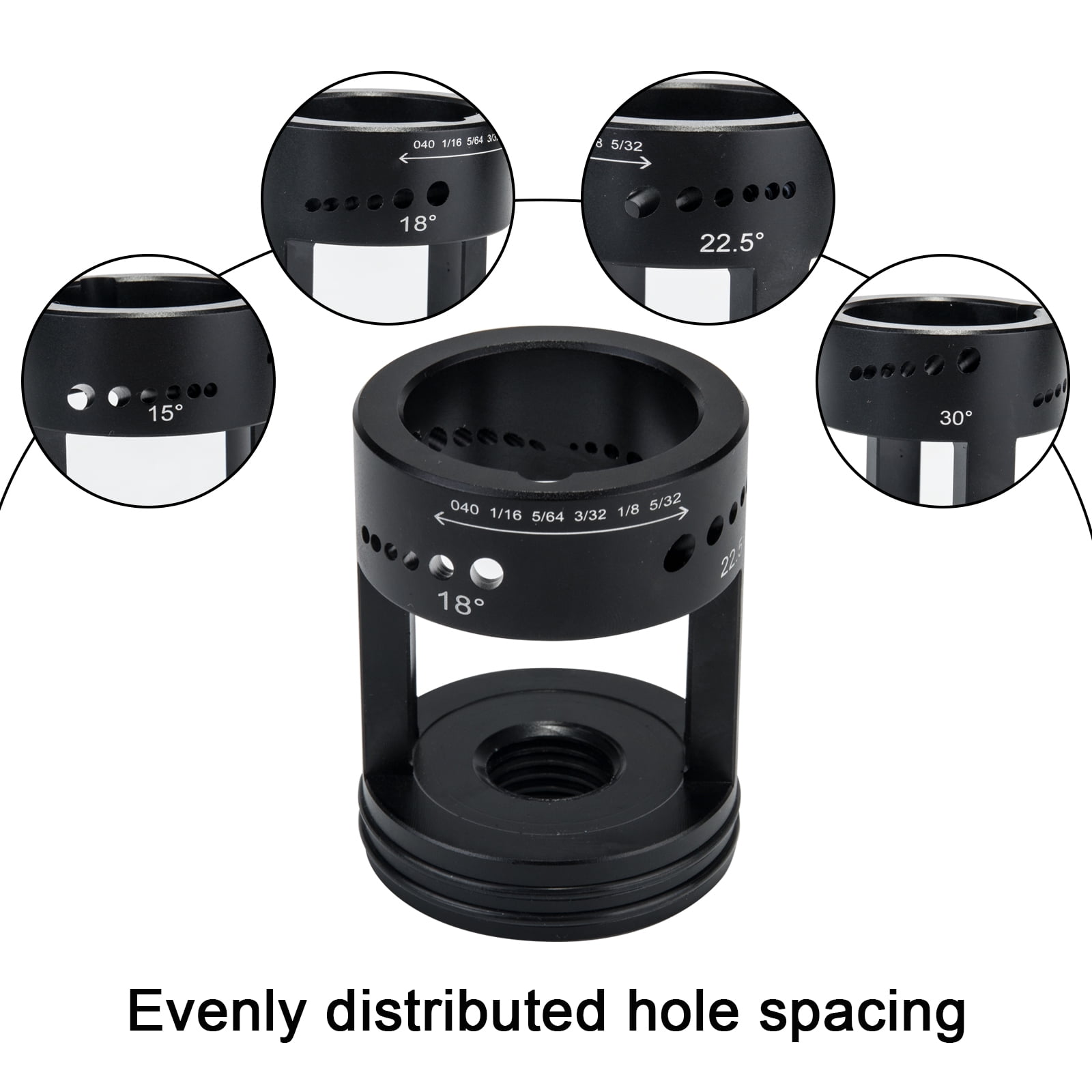 3mirrors ALUMINUM Tungsten Electrode Sharpener Grinder & TIG Welding Rotary Tool 24 Guides w/Safety Housing Cover & Cut-Off Slot - Image 3