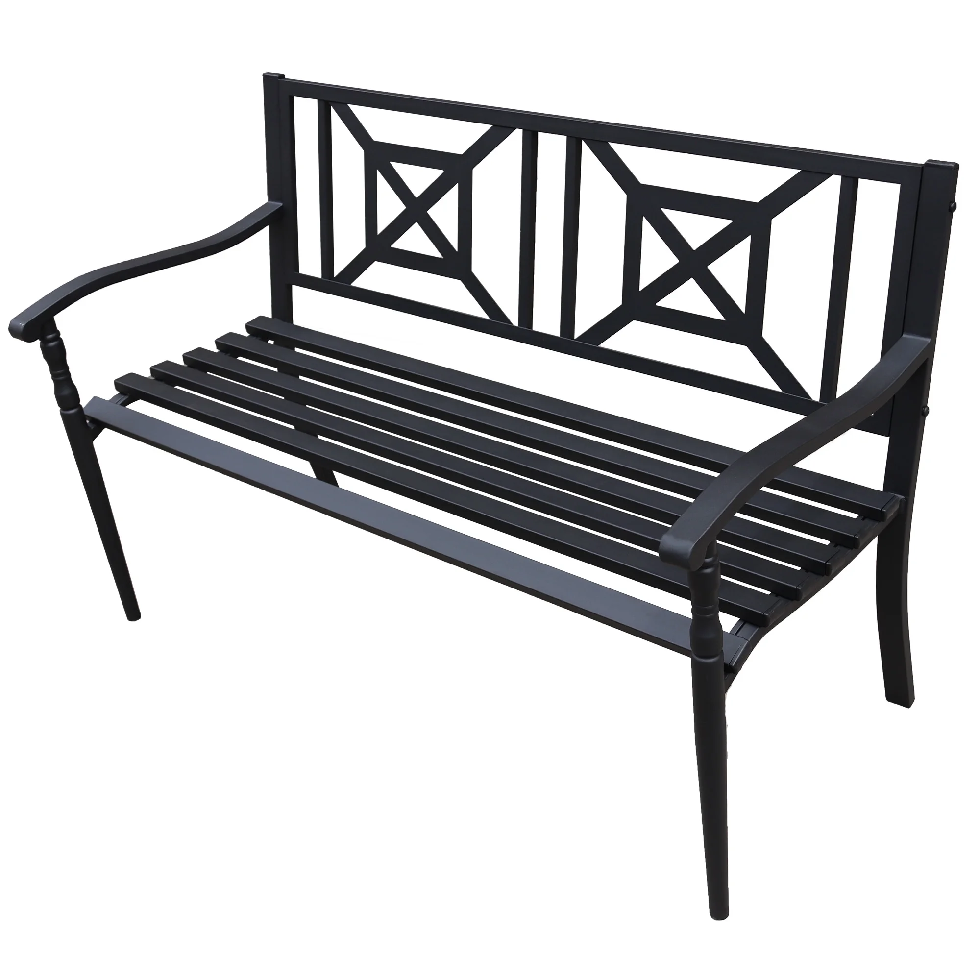 Abble Steel Garden Bench - Image 3