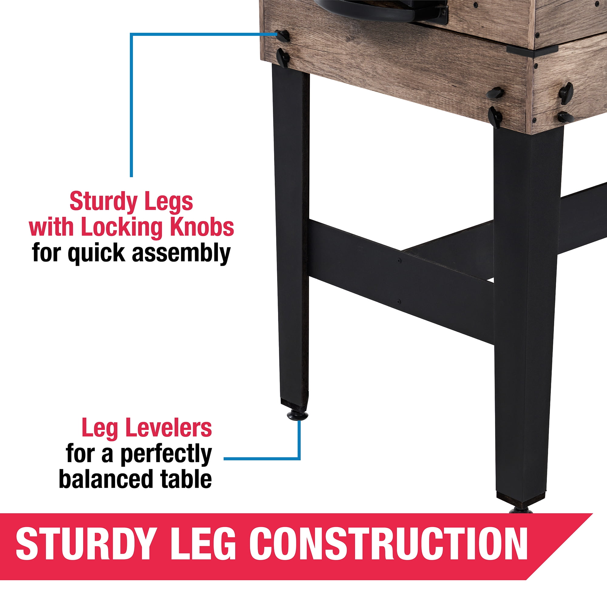 48" 3-in-1 Multi Game, Pool Table, Air Hockey, Foosball Table, by MD Sports - Image 11