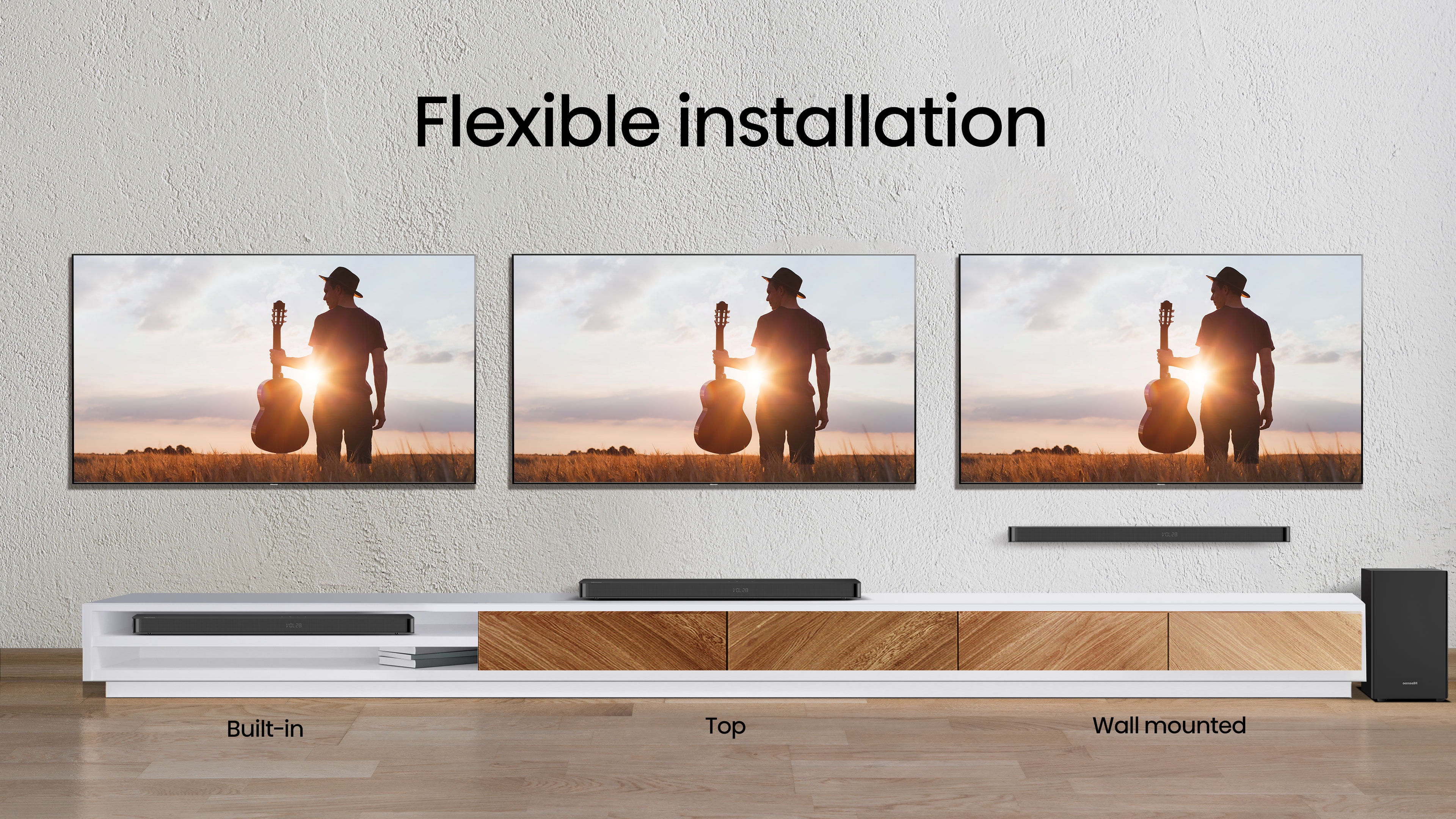 Hisense HS212F 2.1 Channel Sound Bar with Wireless Subwoofer, 120W, Dolby Audio, Pure Surround, Ezplay Support, Roku TV Ready, Bluetooth, HDMI ARC/Optical/AUX/USB (Model HS212F) Black - Image 17