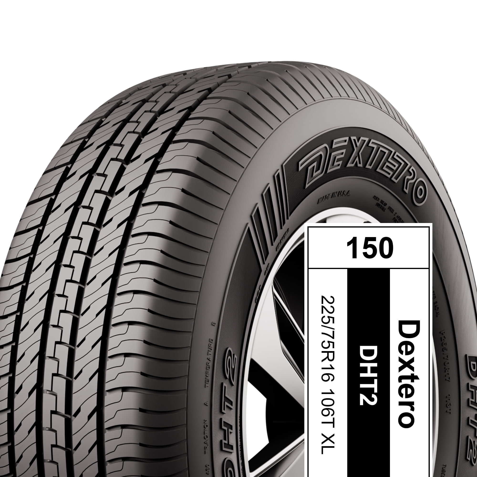 Dextero DHT2 Tire P225/75R16 106T Fits: 2010-16 Jeep Wrangler Unlimited Sport, 2003-04 Jeep Grand Cherokee Laredo - Image 3