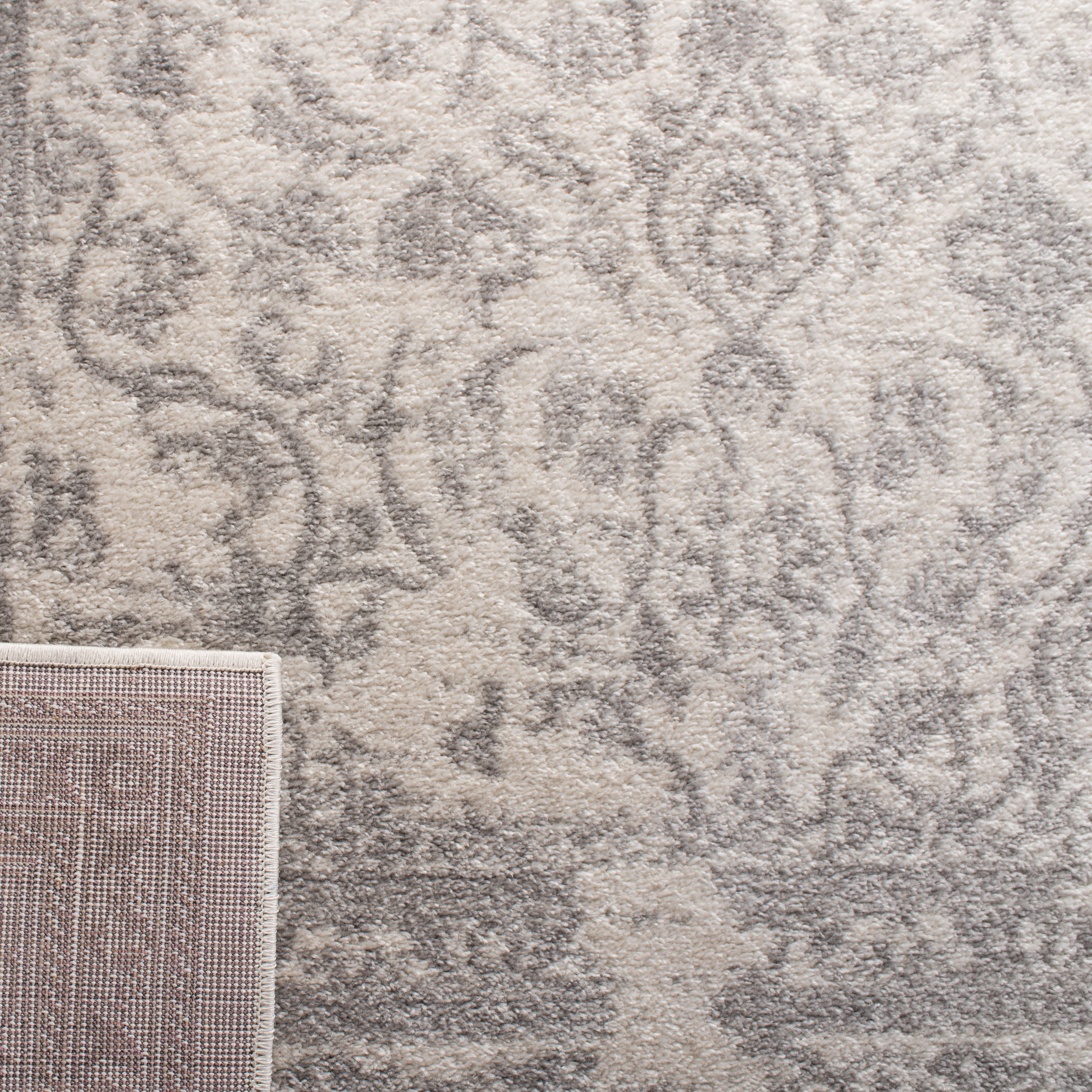 SAFAVIEH Adirondack Zoey Distressed Area Rug, Ivory/Silver, 9' x 12' - Image 6