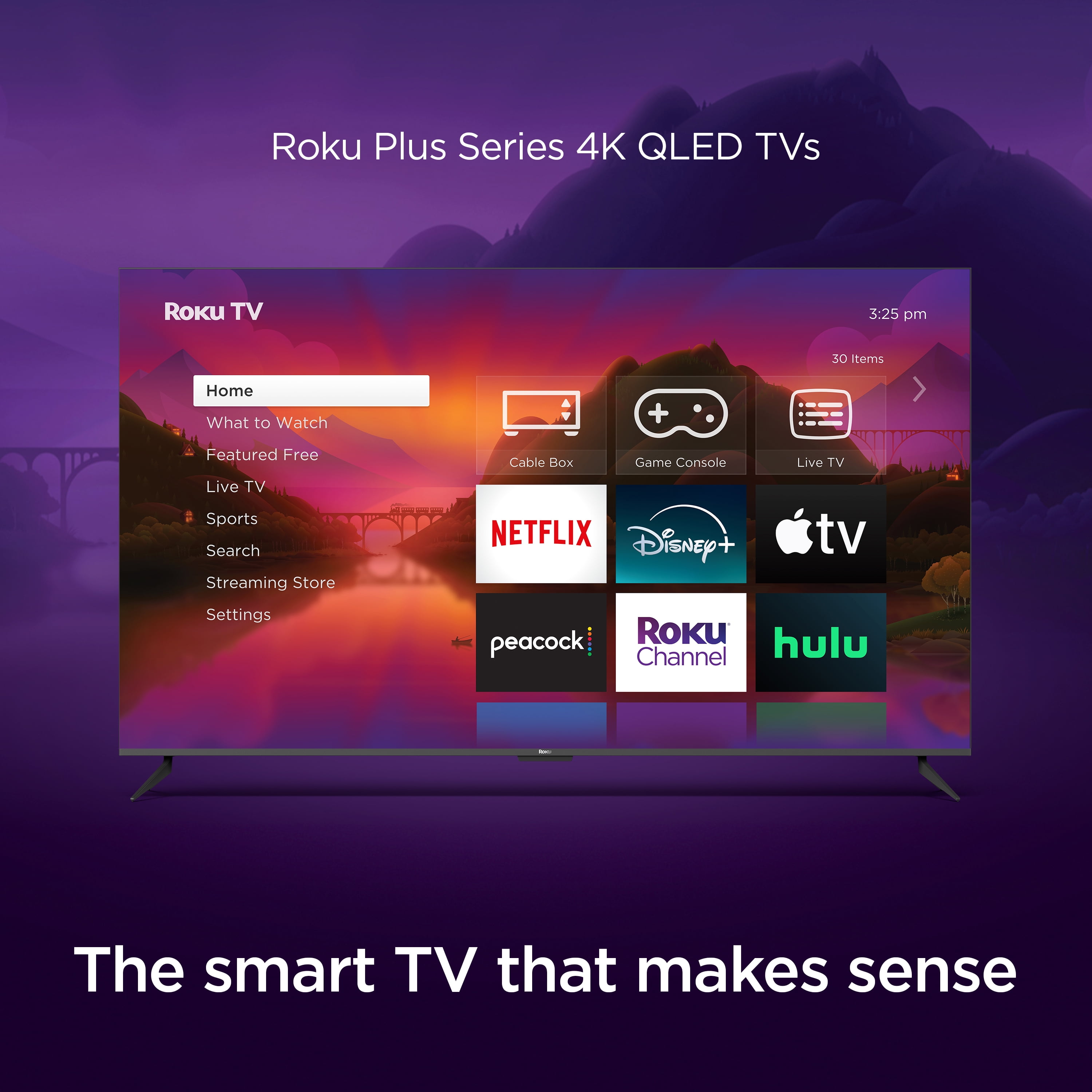 Roku 65-Inch Plus Series 4K QLED Smart Roku TV with Roku Voice Remote Pro, Dolby Vision, Striking 4K Resolution, Automatic Brightness, & Seamless Streaming - Image 9