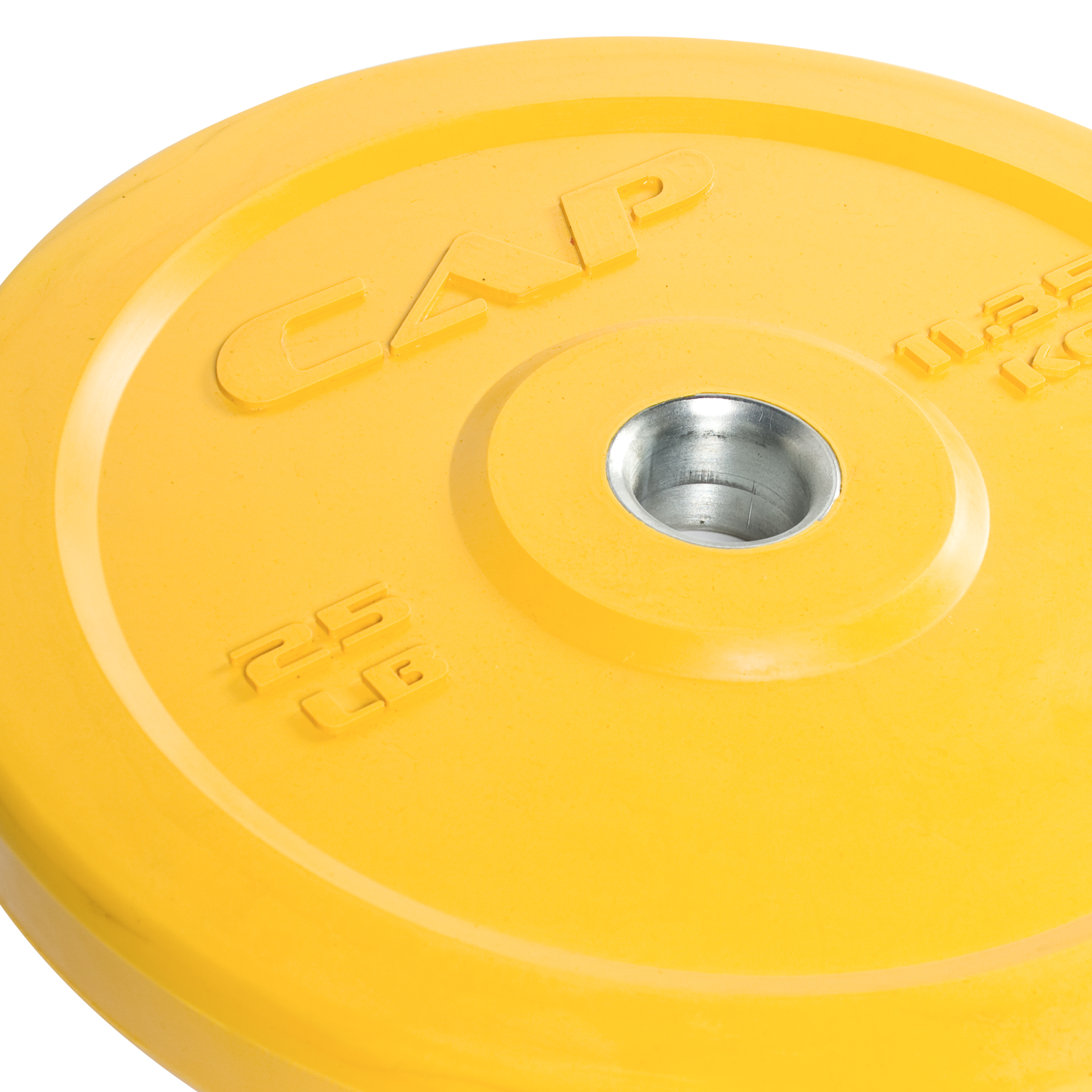 CAP Barbell 25 lb. Olympic Rubber Bumper Plate (YELLOW) - Image 4