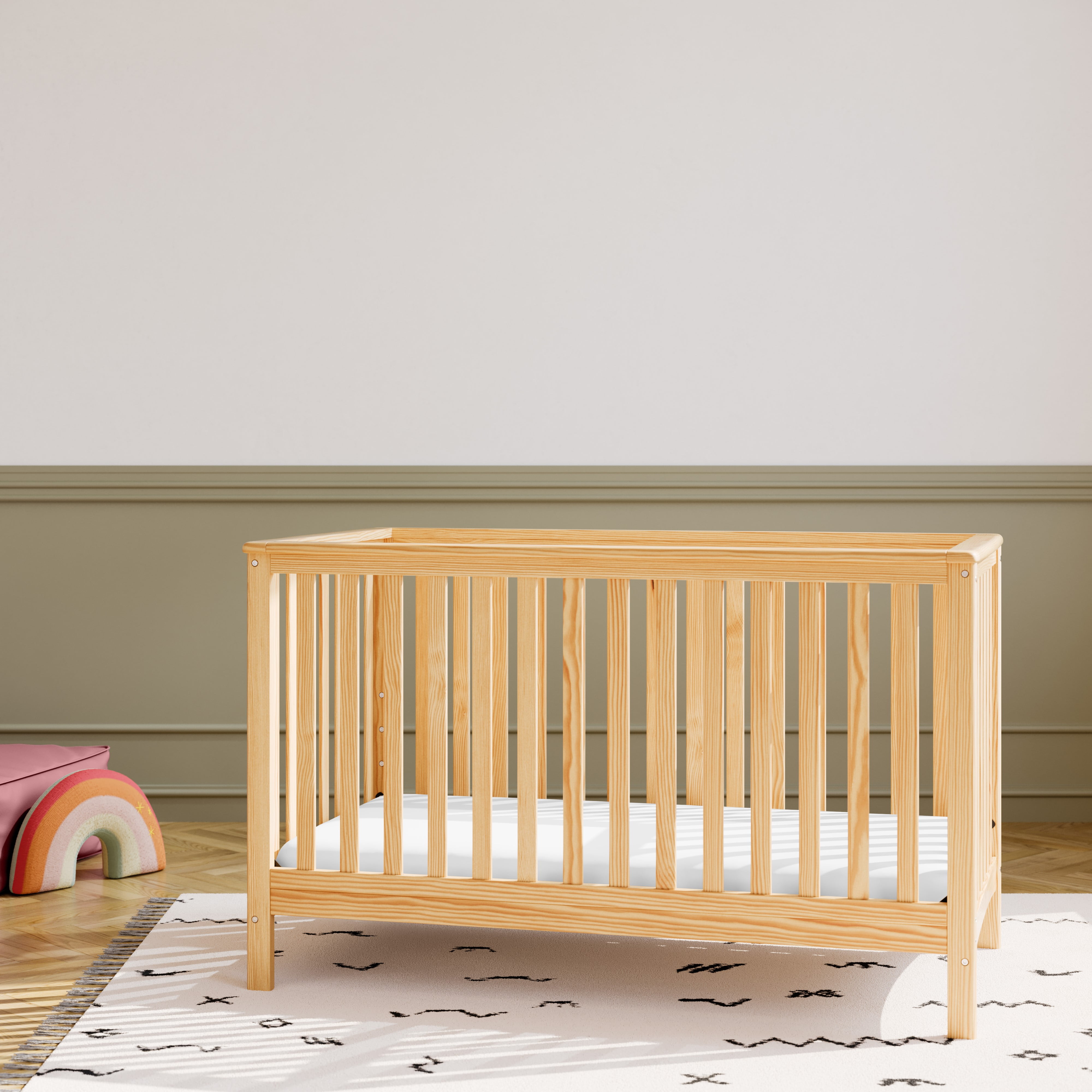 Storkcraft Hillcrest 4-in-1 Convertible Baby Crib, Natural - Image 10