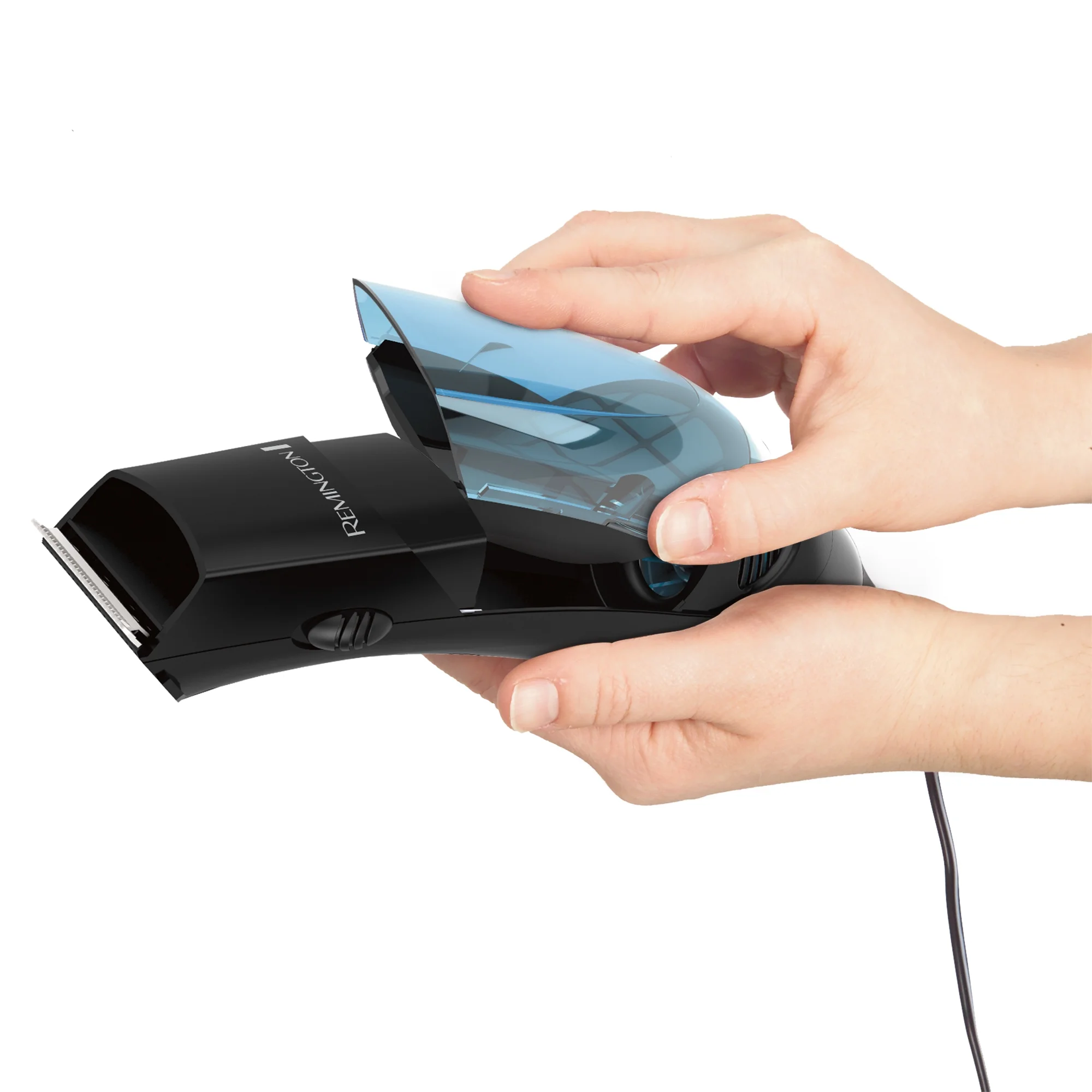 Remington Vacuum Trimmer and Hair Clipper, 18-Piece Vacuum Haircut Kit, Easy Cleanup, HKVAC2000B| Blue - Image 7