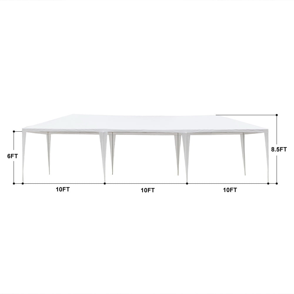 UBesGoo 10'x30' Canopy Tent w/ No Side Gazebo Canopy Outdoor Party Wedding Tent White - Image 8