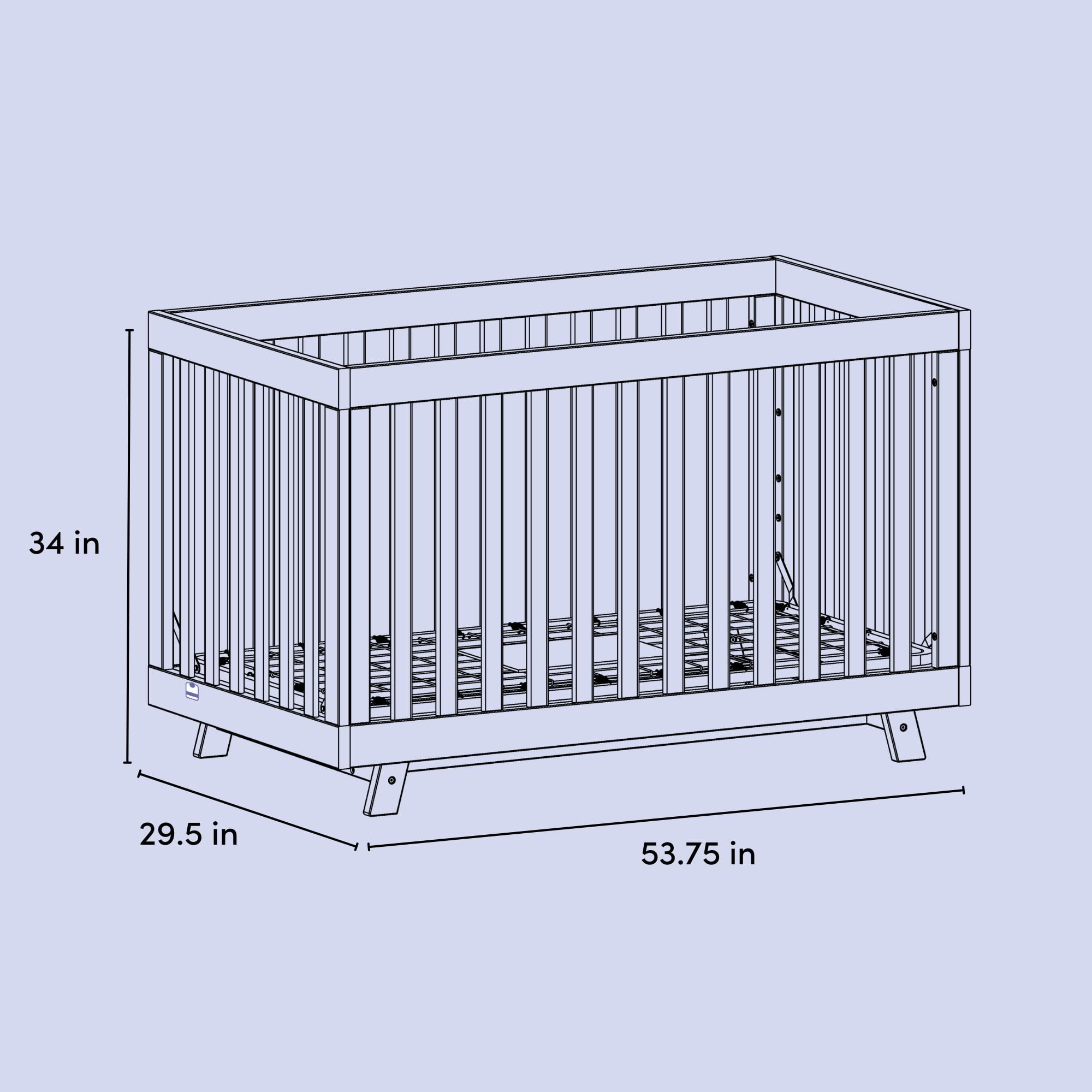 Storkcraft Beckett 3-in-1 Convertible Baby Crib, Natural/White - Image 5