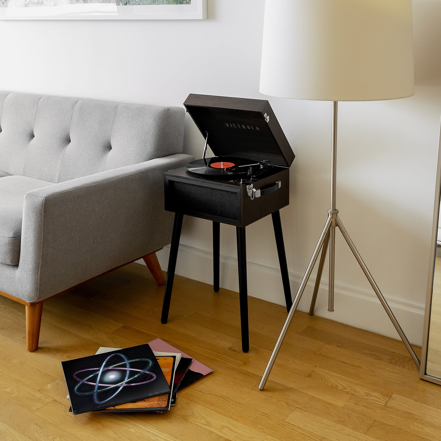 Victrola Liberty Bluetooth Record Player 3-Speed Turntable with Stand - Image 8