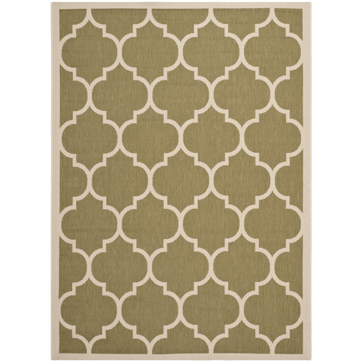 Safavieh Courtyard Alyssa Geometric Indoor/Outdoor Area Rug, 6'7" x 9'6", Green/Beige - Image 9