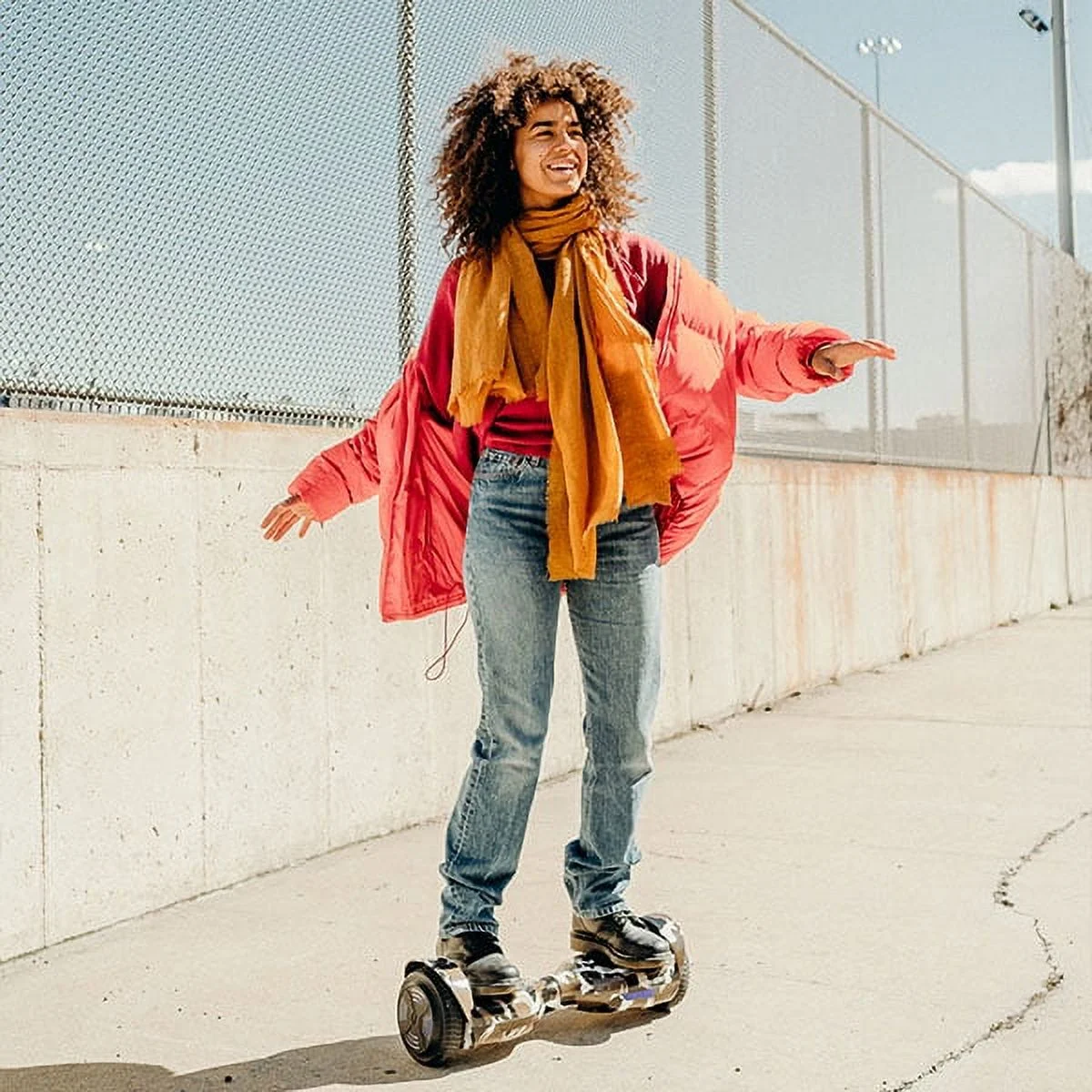 Hover-1 Helix UL Certified Electric Hoverboard, 6.5in LED Wheels, Bluetooth Speaker, Gunmetal Gray - Image 3