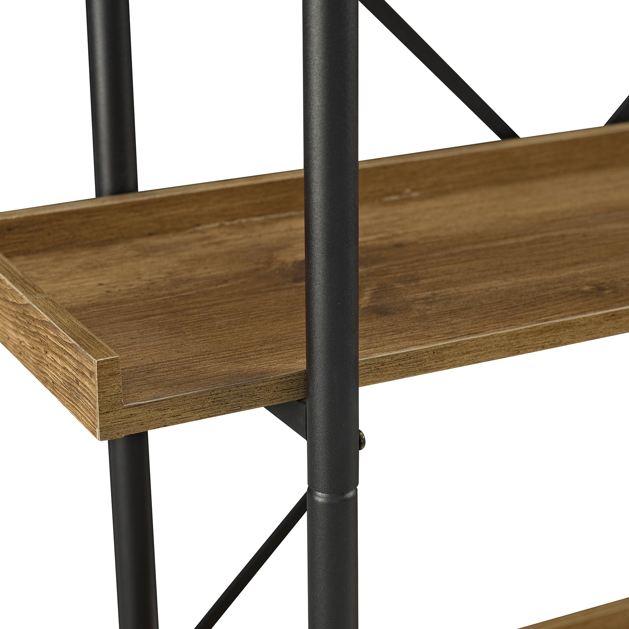 Walker Edison Urban Pipe Rustic Industrial Bookcase, Barnwood - Image 6