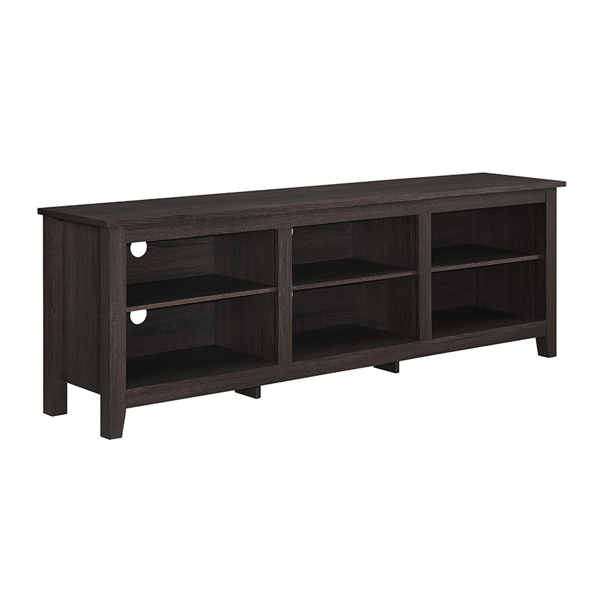 Walker Edison Open Storage TV Stand for TVs up to 80", Espresso - Image 10
