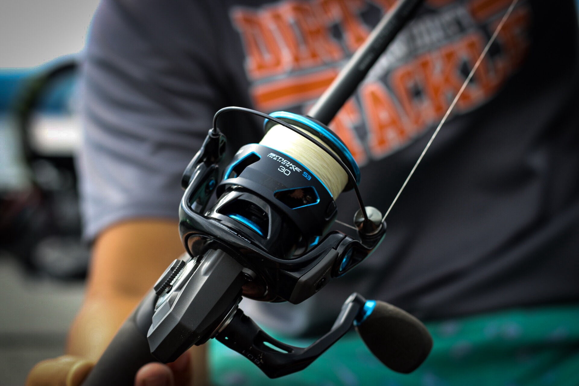 Quantum Smoke Saltwater Spinning Fishing Reel, Size 30 Reel, Black - Image 9