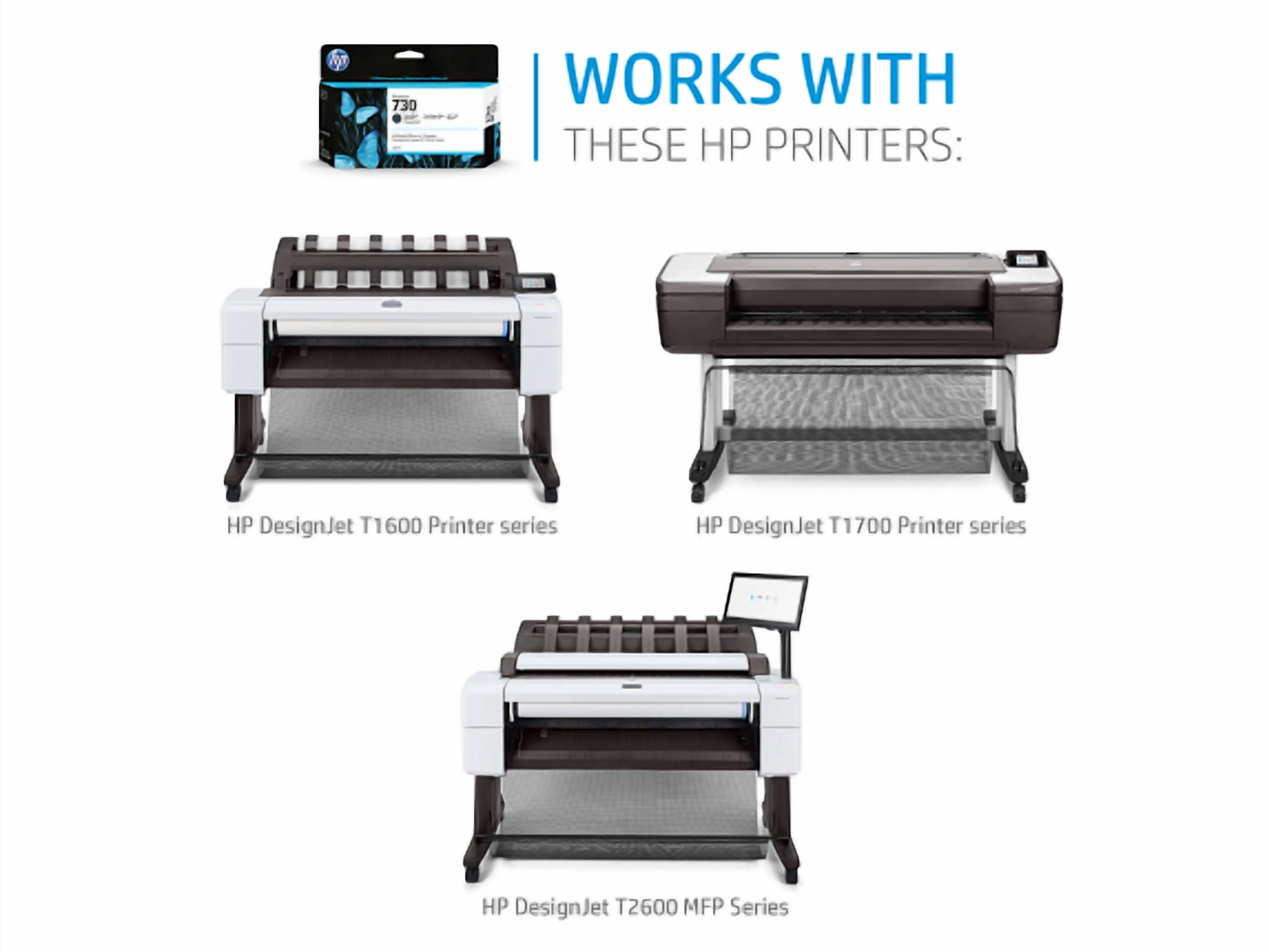 HP 730 300-ml Photo Black DesignJet Ink Cartridge, P2V73A - Image 3