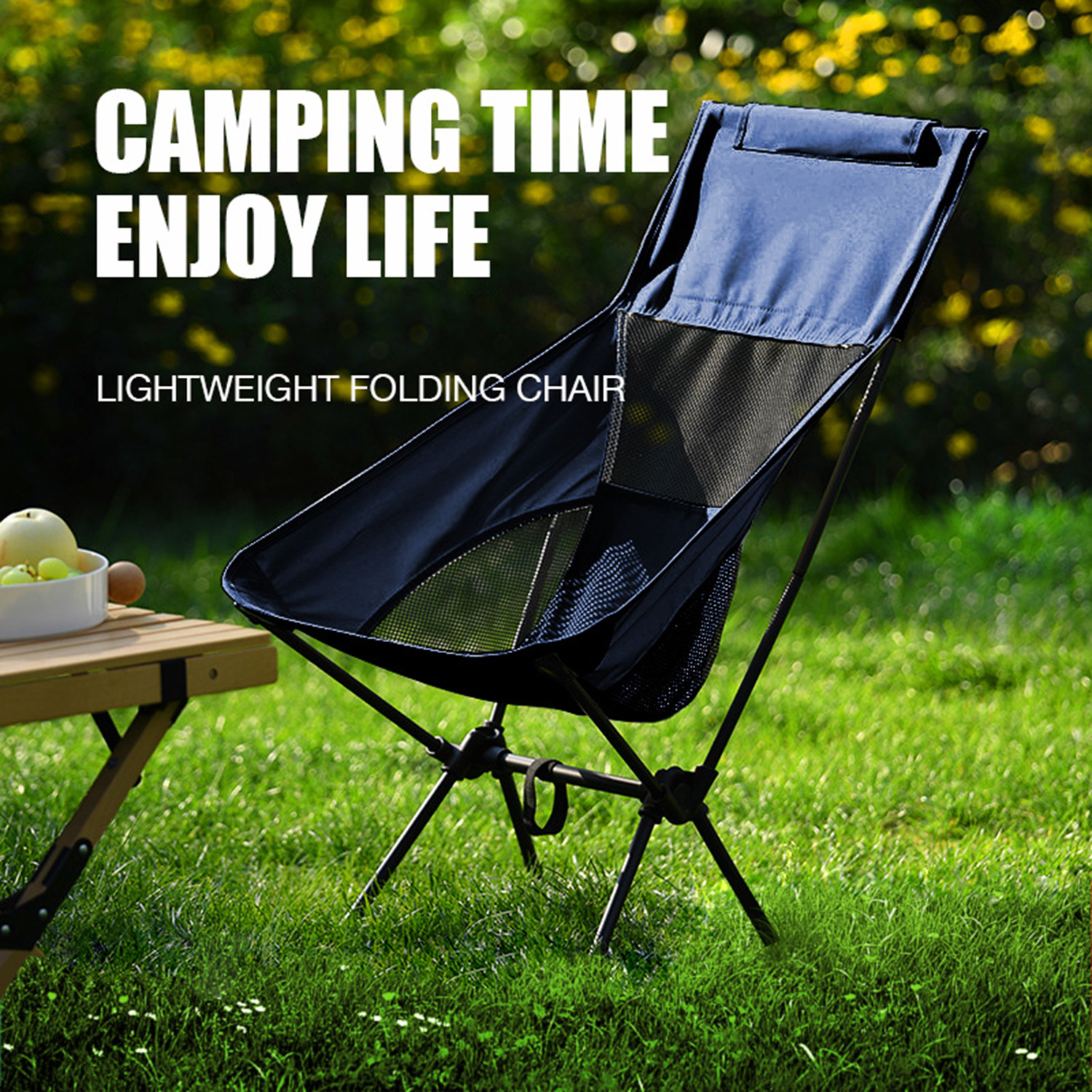 Portable Folding Camping Chair,Foldable Camping Chair,Lightweight Folding Camping Chair,Portable Outdoor Chairs with Carry Bag for Fishing, Picnic, Camping,Hiking,Outdoor Travel - Image 6