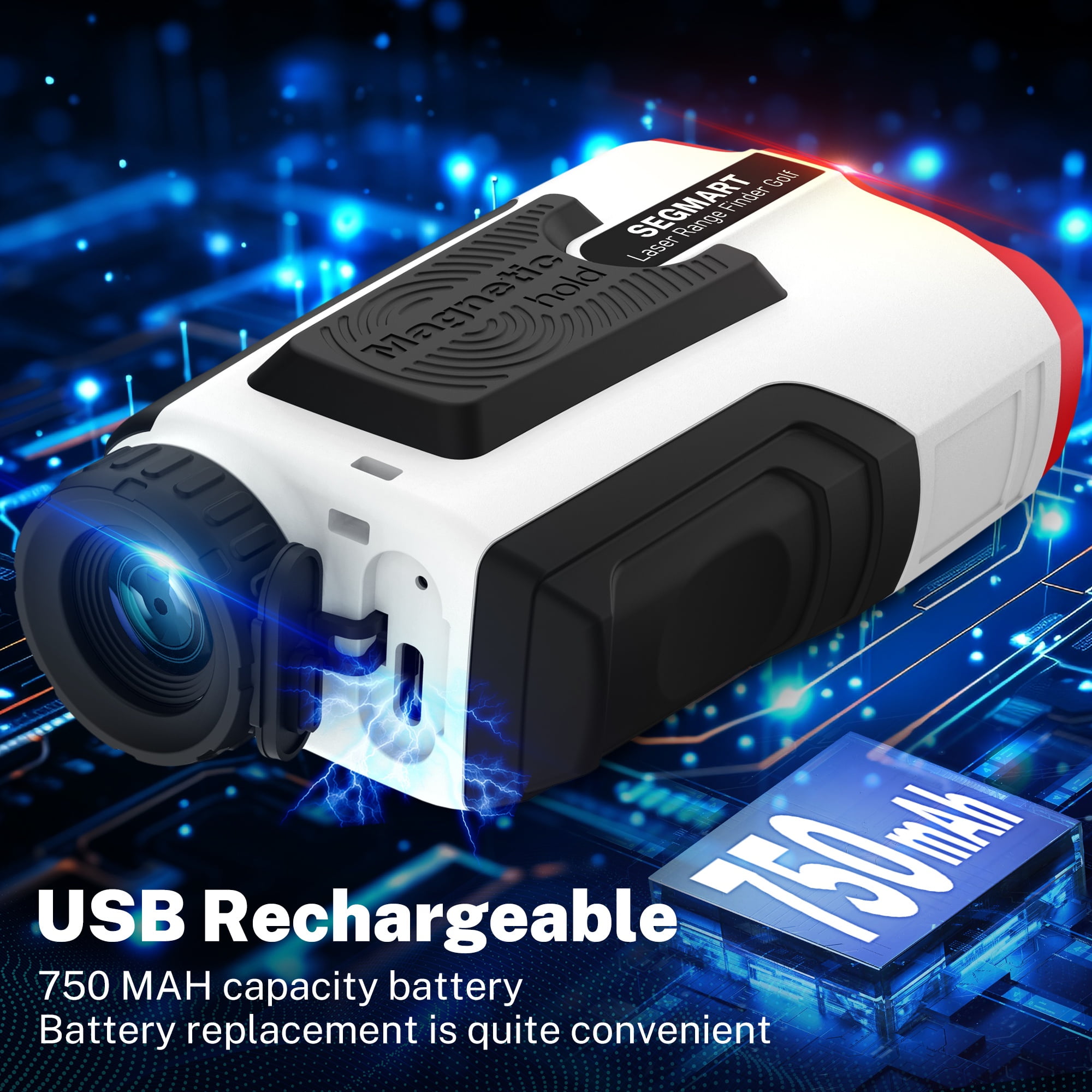 Segmart Laser Golf Rangefinder for Best Gift, 900 Yards 7X Magnification Clear View Laser Range Finder for Hunting, Slope Measurement for Golfers, Continuous Scan - Image 5