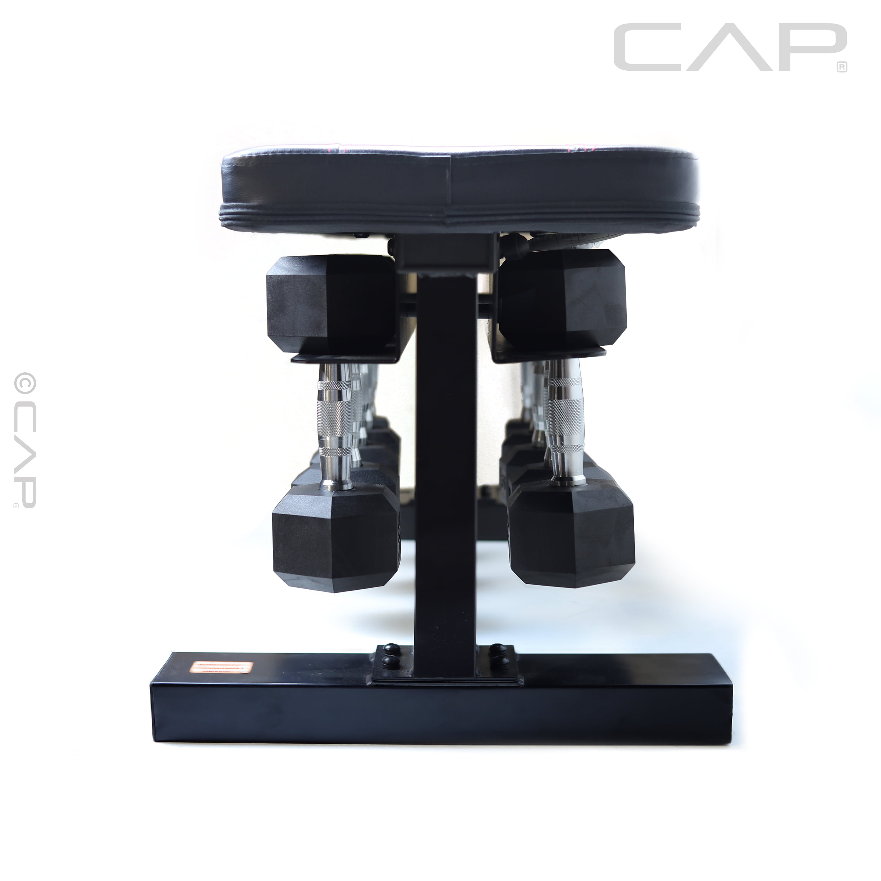 CAP Deluxe Exercise Training Flat Bench with Dumbbell Storage (Weight Capacity 600lb) - Image 6