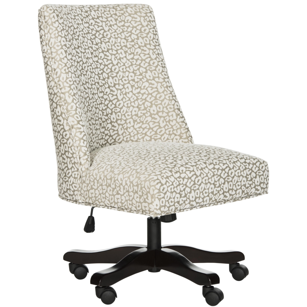 SAFAVIEH Scarlet Upholstered Cushioned Desk Chair with Caster, Grey - Image 5