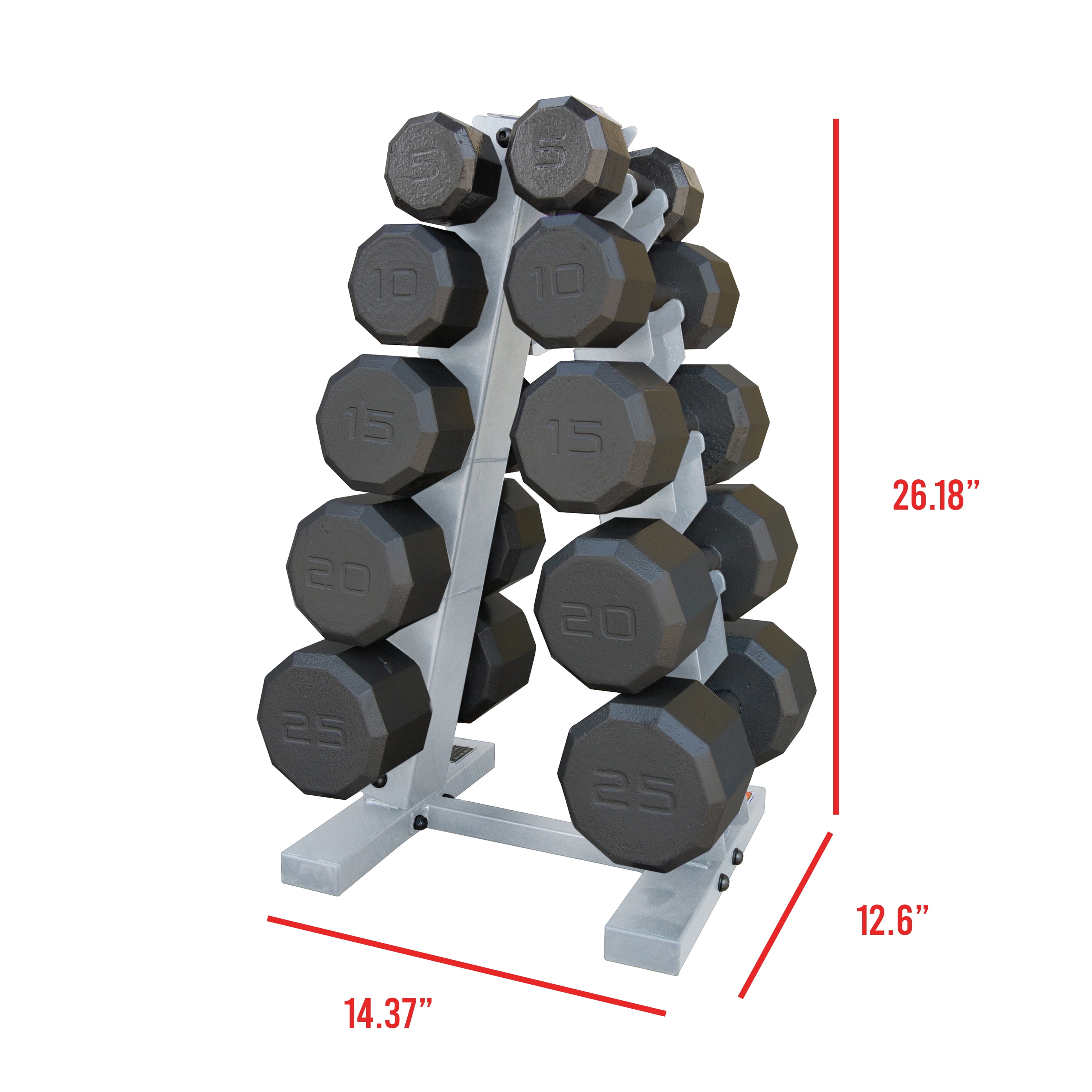 CAP Barbell 150 Lbs. Eco Dumbbells Set with Rack - Image 4