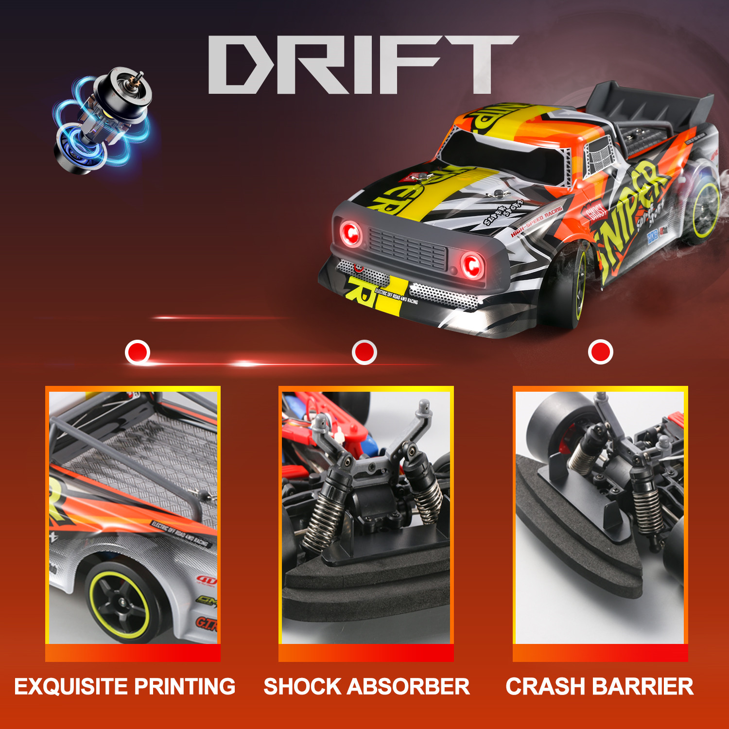 4DRC Car High Speed Remote Control Car 1:16 Scale 30+ MPH 4WD off Road Truck 2 Batteries 50+ Mins Play Gifts - Image 9