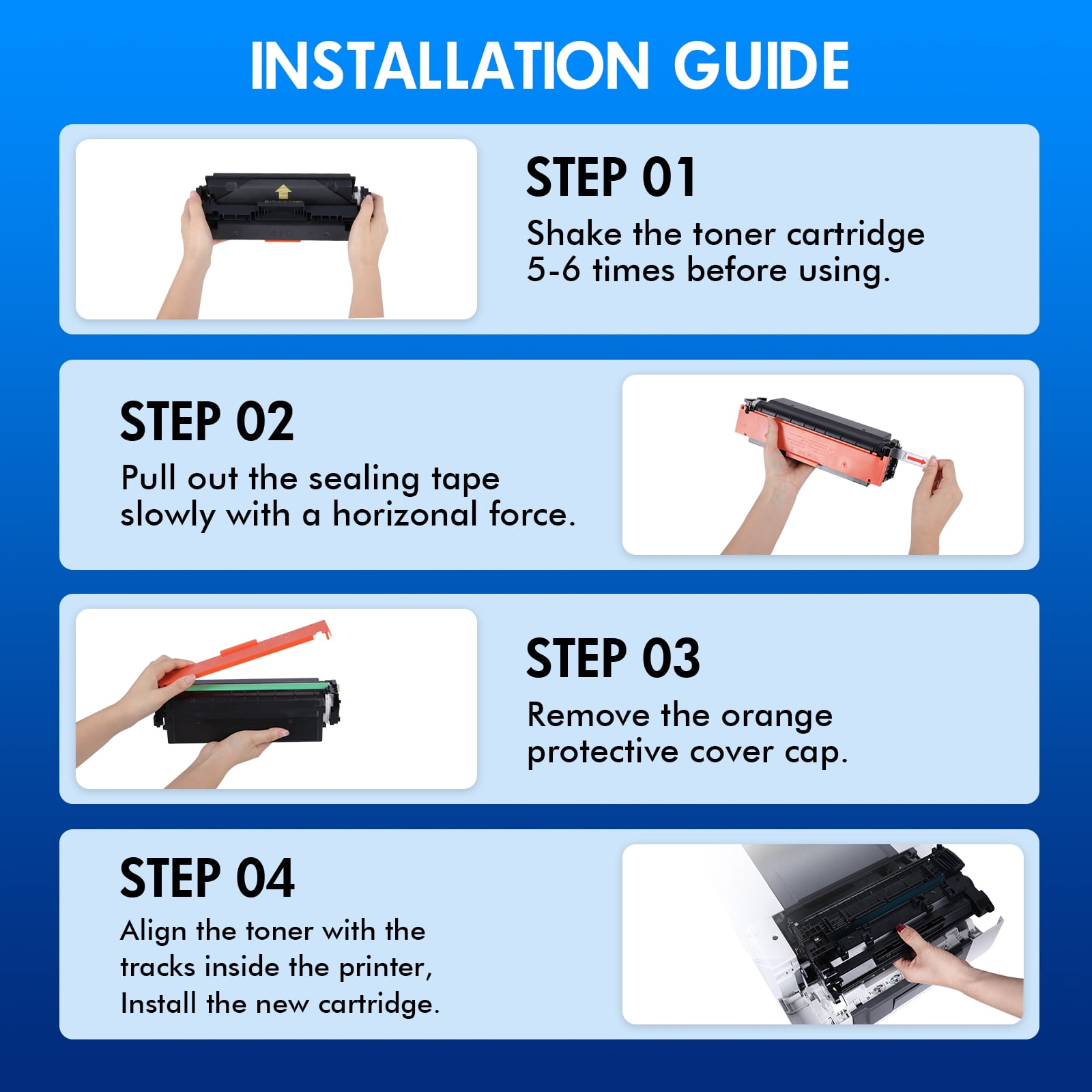 410A 410X High Yield Toner Cartridge Compatible for HP 410X CF410X 410A CF410A Color Laserjet MFP M477fnw M477fdw M477fdn M452dn M452nw M452dw M377 M477 M452 Printer Ink 5-Pack - Image 4