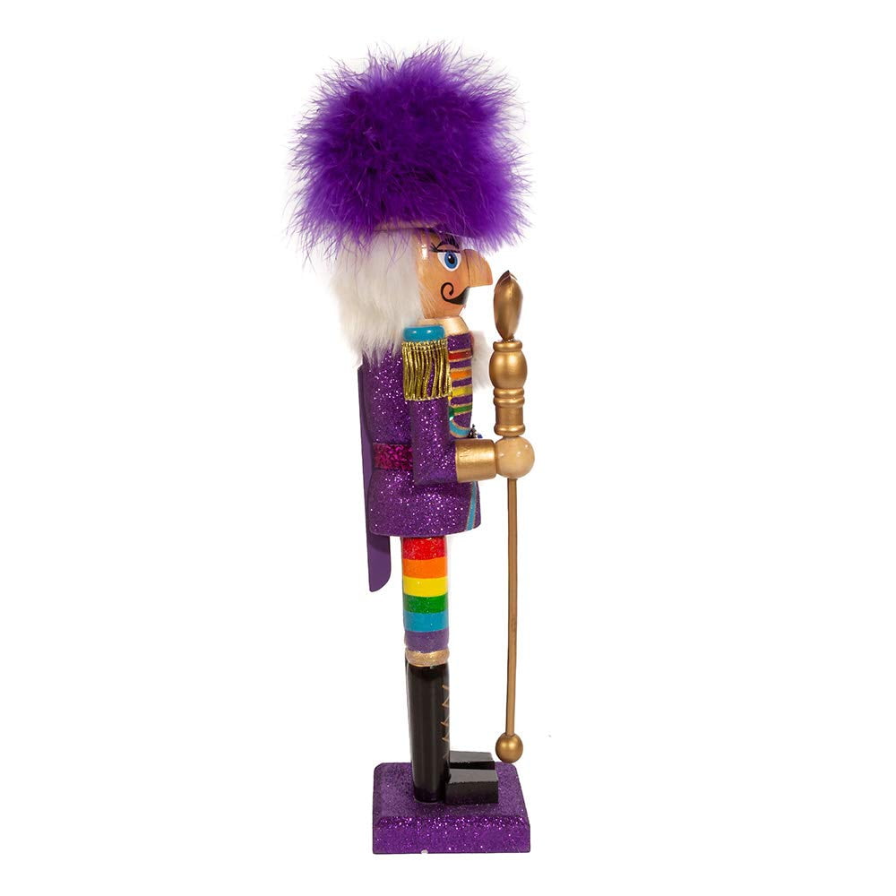 Kurt Adler 15-Inch Purple and Gold Pride Christmas Nutcracker - Image 3