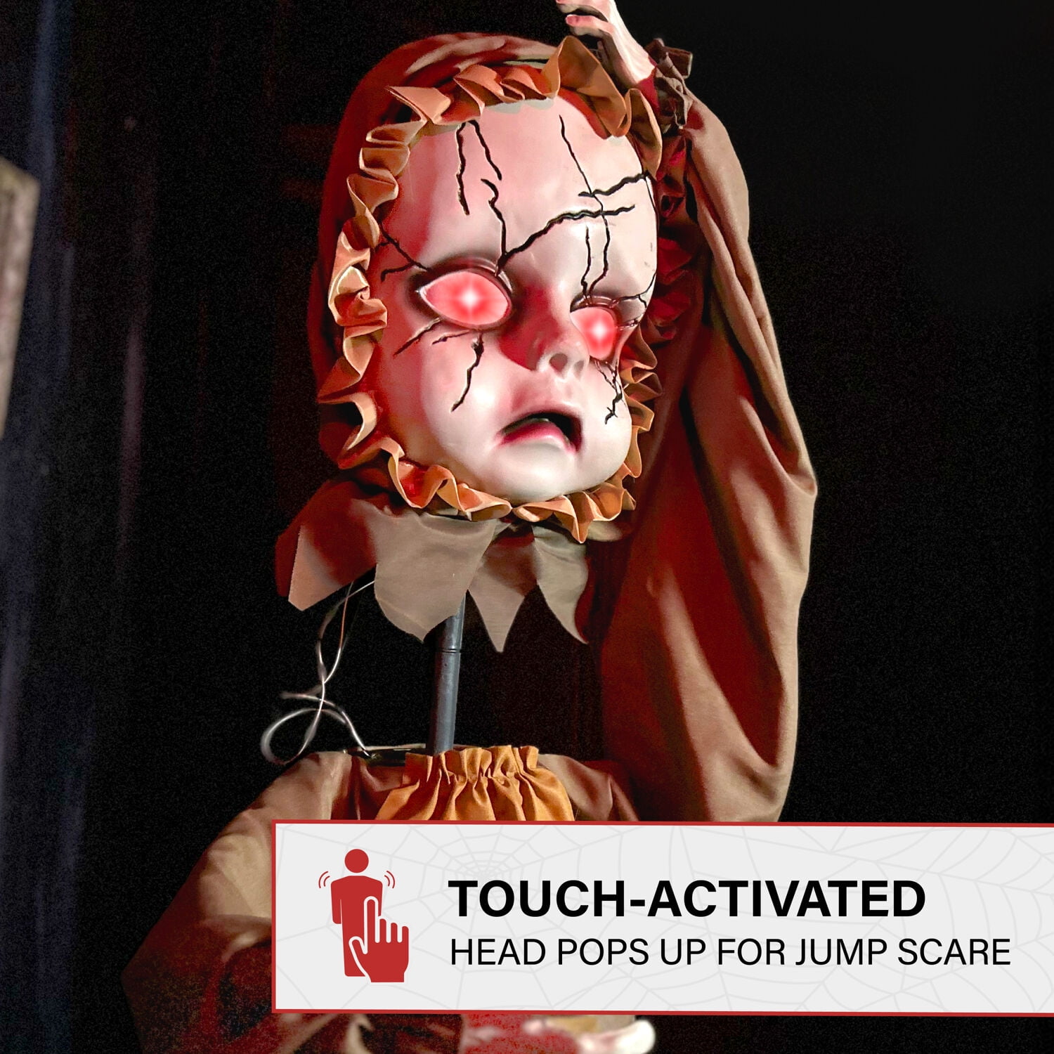 Haunted Hill Farm 5.25 ft Life Size Animatronic Demon Girl, Halloween Decoration, HHGIRL-9FLSA - Image 19