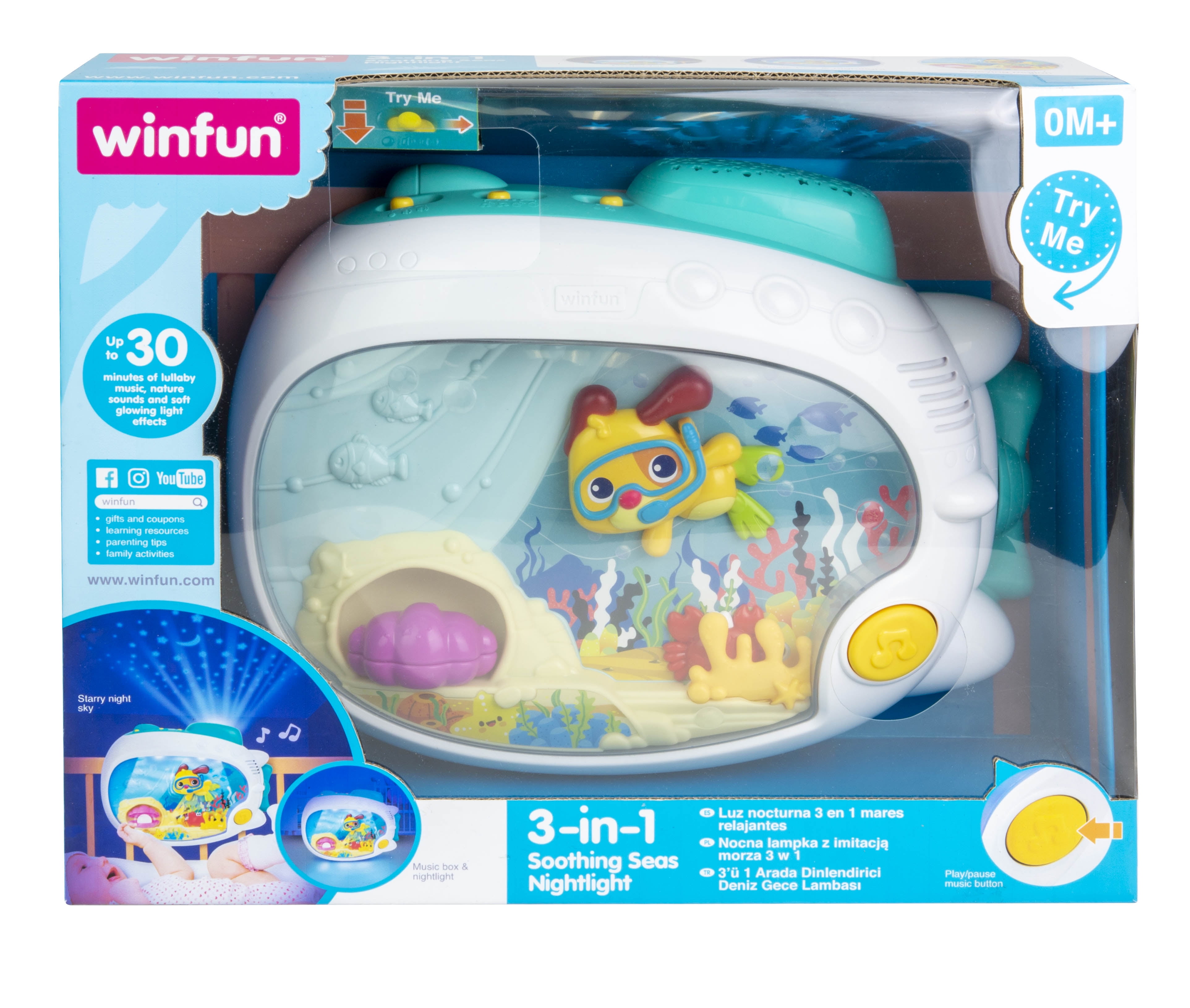 Winfun 3 in 1 Soothing Seas LED Night Light (1 Pack) - Image 4