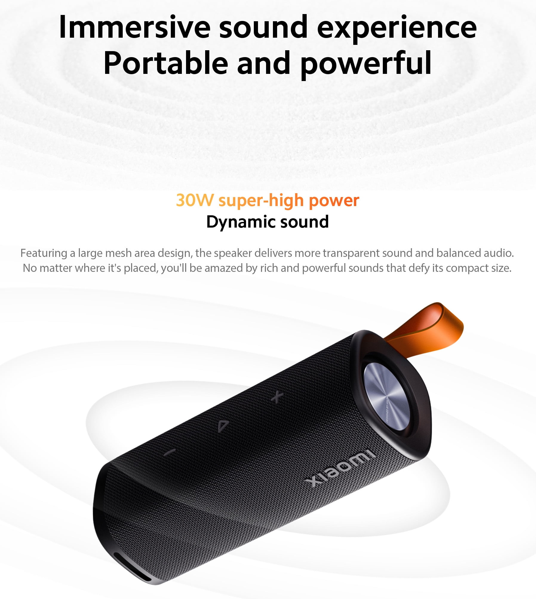 Xiaomi 30W Portable Bluetooth Speaker - IP67 Waterproof, 20H Playtime (Bluetooth 5.4) - Image 6