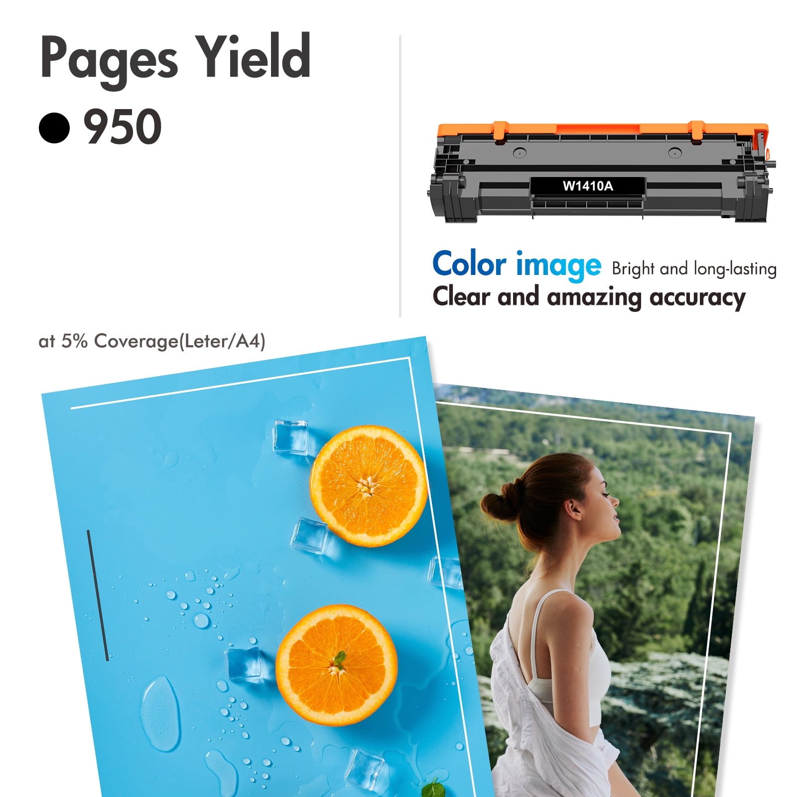 141A Toner Cartridge Black (With Chip) Compatible for HP 141A W1410A for HP LaserJet MFP M140w M139w M110w Printer High Yield Ink (2 Packs) - Image 6