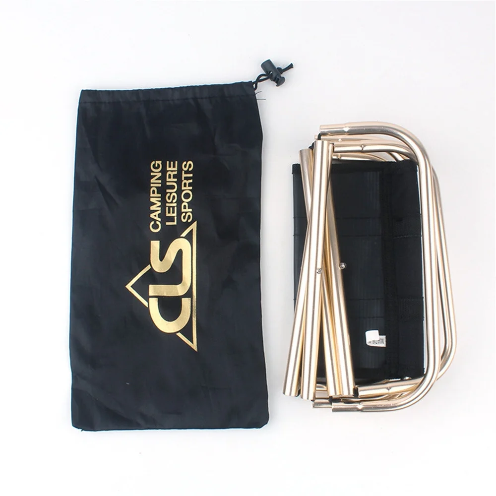 XEOVHV Outdoor Folding Fold Aluminum Chair Stool Seat Fishing Camping - Image 3