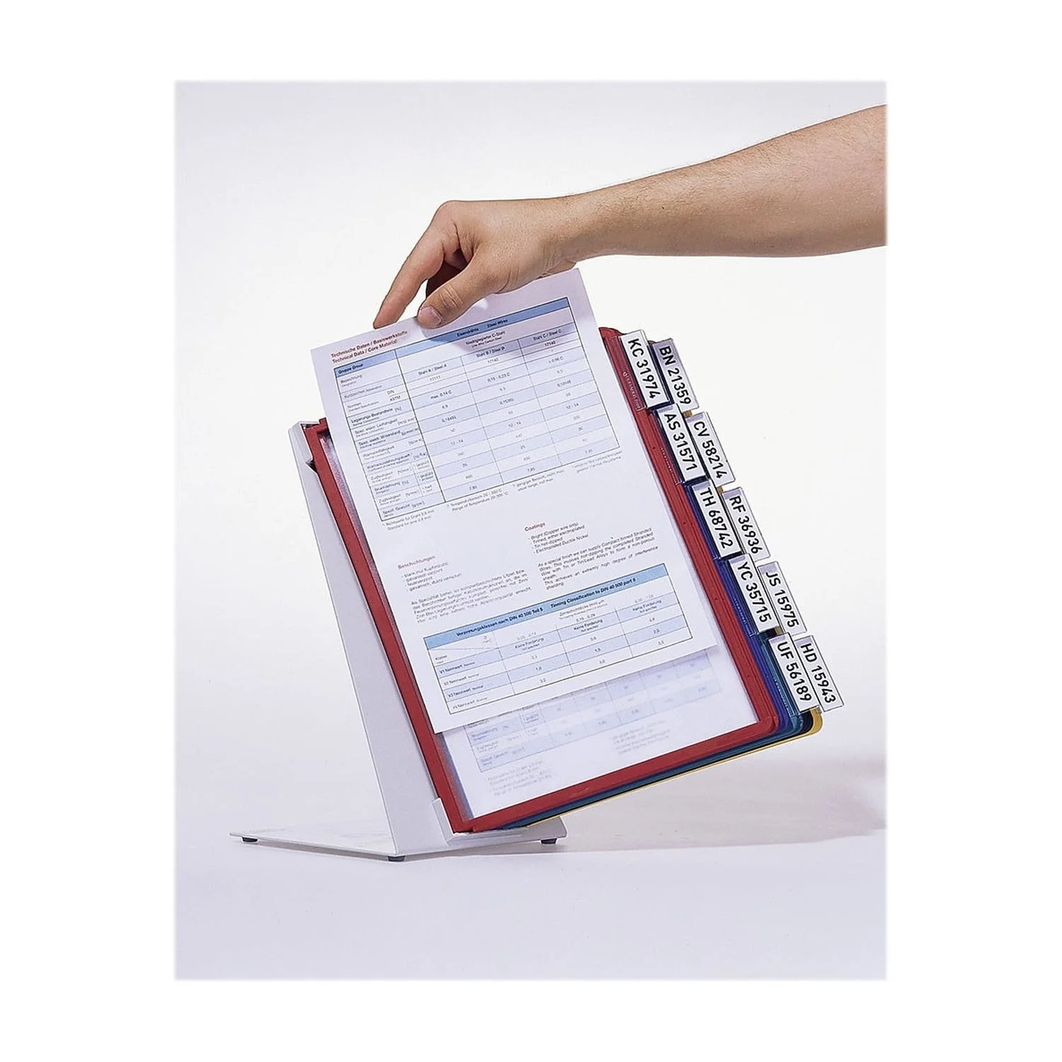 DURABLE Desktop Reference System, 10 Double-Sided Panels, Letter-Size, Assorted Colors, VARIO Design (536000) - Image 3