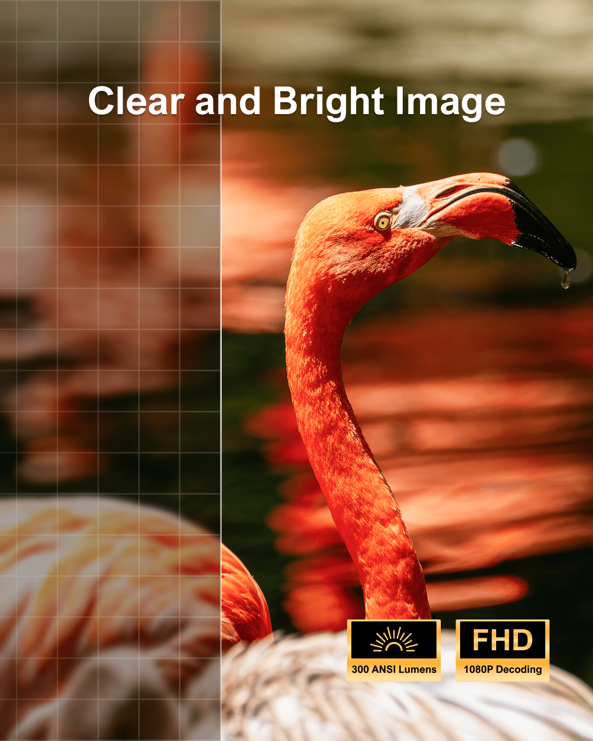 ULTIMEA Mini Projector, 300 ANSI Lumens, 5G WiFi & Bluetooth, 1080P Home Theater, Electric Focus, 150" Display, Portable Home Theater with Built-in Speakers, HDMI/USB/AV Compatible, Apollo P10 - Image 12