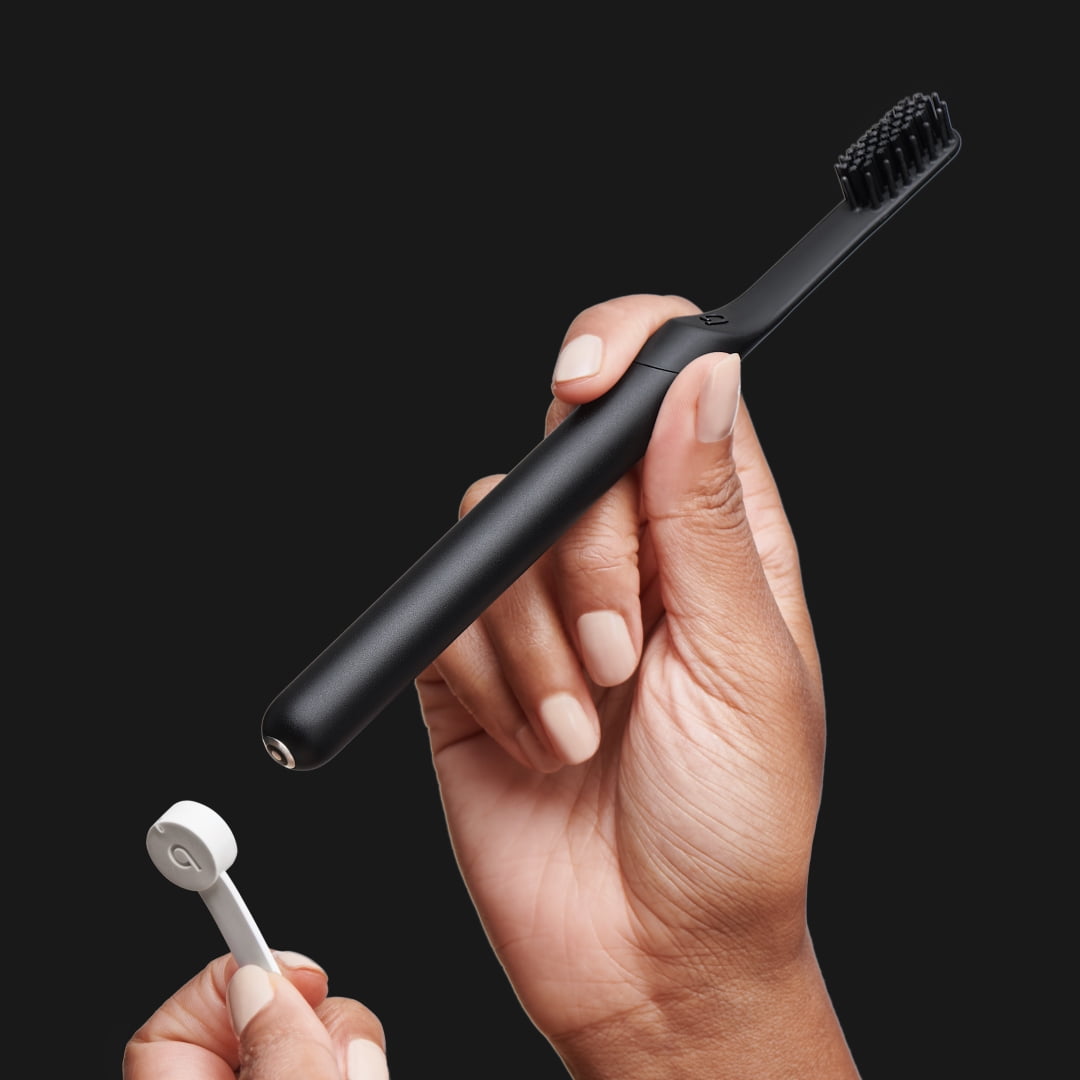 Quip Adult All-Black Plastic Full Head Smart Rechargeable Electric Toothbrush - Image 6