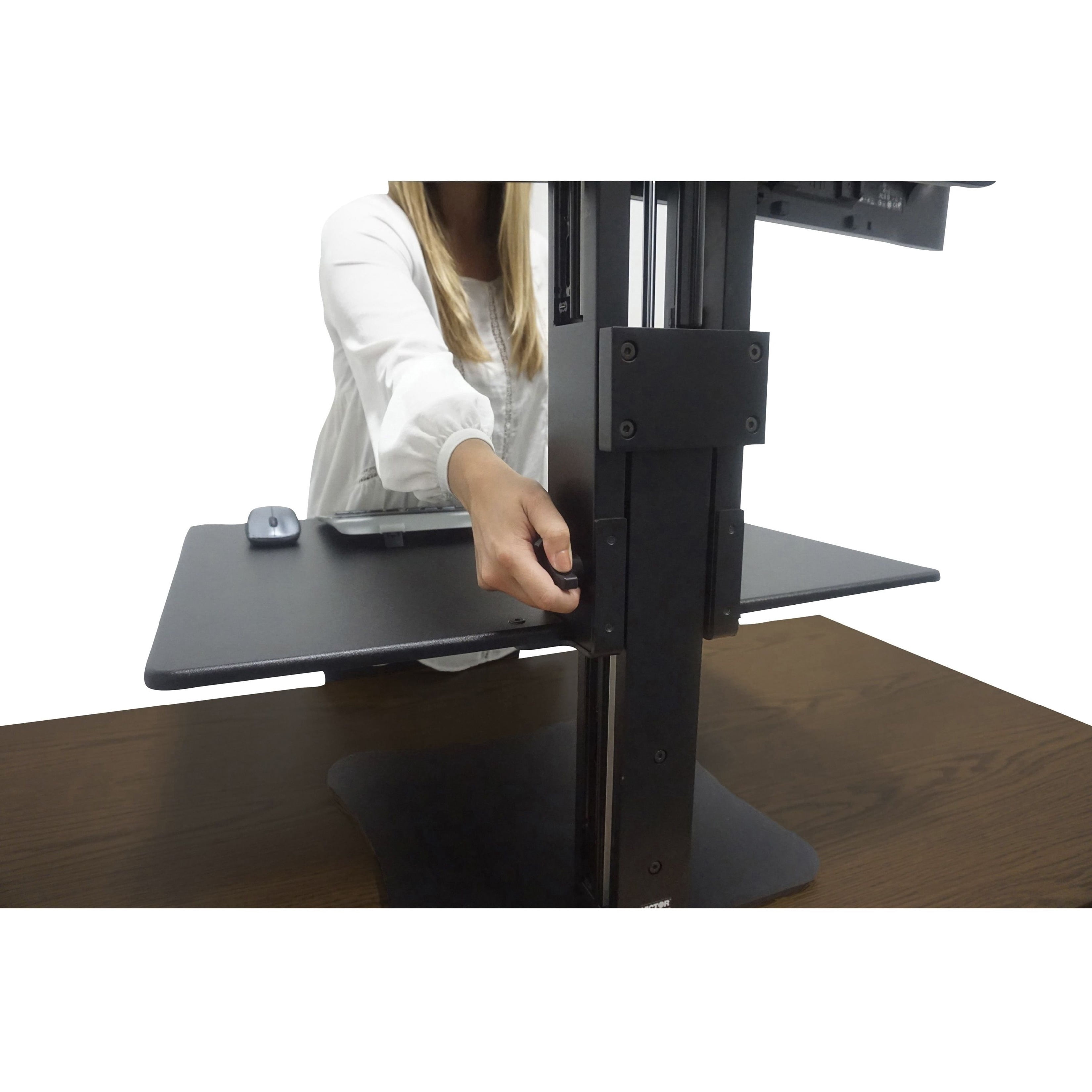 Victor Technology DC350 High Rise™ Collection Dual Monitor Sit-Stand Desk Converter 28 x 23 x 15.5 Blk - Image 4